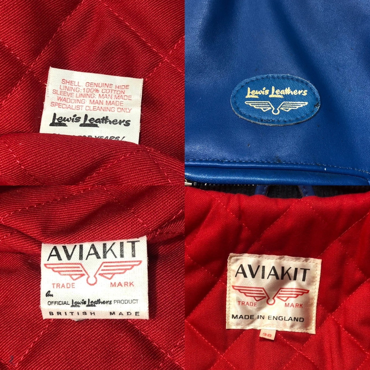 LEWIS Leathers(ルイスレザー) Twin stripes Super Sportsman ツイン ストライプス スーパー スポーツマン ライダース ジャケット レザー SIZE 38(S~M程度) ブルー×イエロー