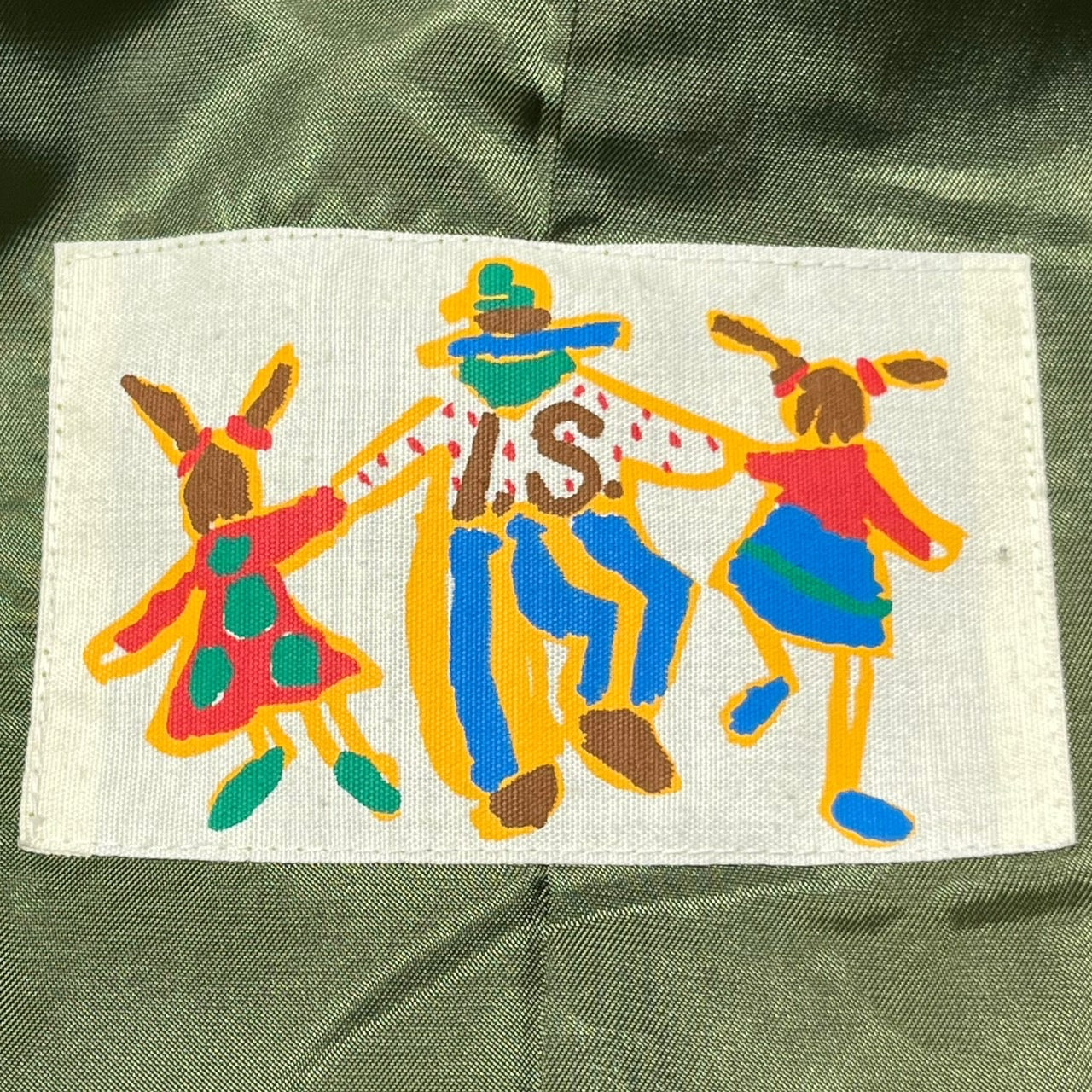 i.s. ISSEY MIYAKE(アイエス イッセイミヤケ) 80's Mexican stitch woolj acket/メキシカンステッチウールジャケット RG34010 M(メンズサイズ) グリーン