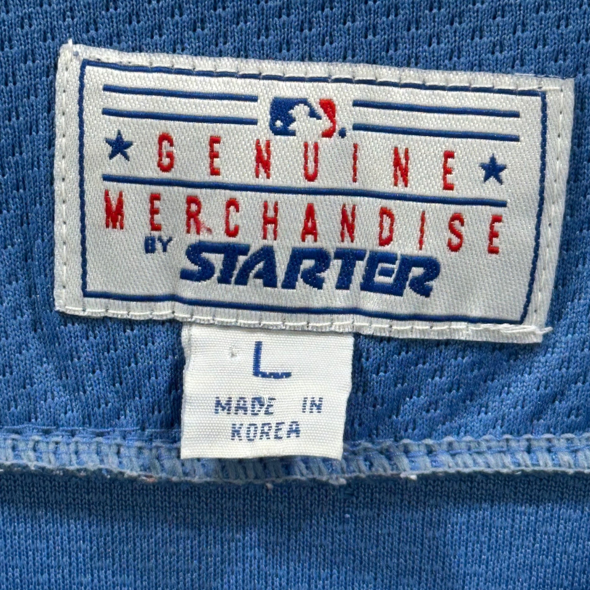 STARTER(スターター) 90's ”YANKEES” Baseball Shirt ヤンキース ベースボール シャツ L スカイブルー 90年代 MBL