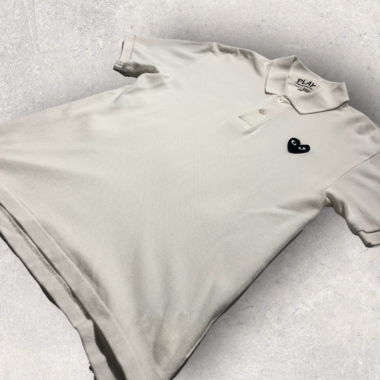 PLAY COMME des GARCONS(プレイコムデギャルソン) ハートロゴポロシャツ AZ-T066 S ホワイト AD2016/9