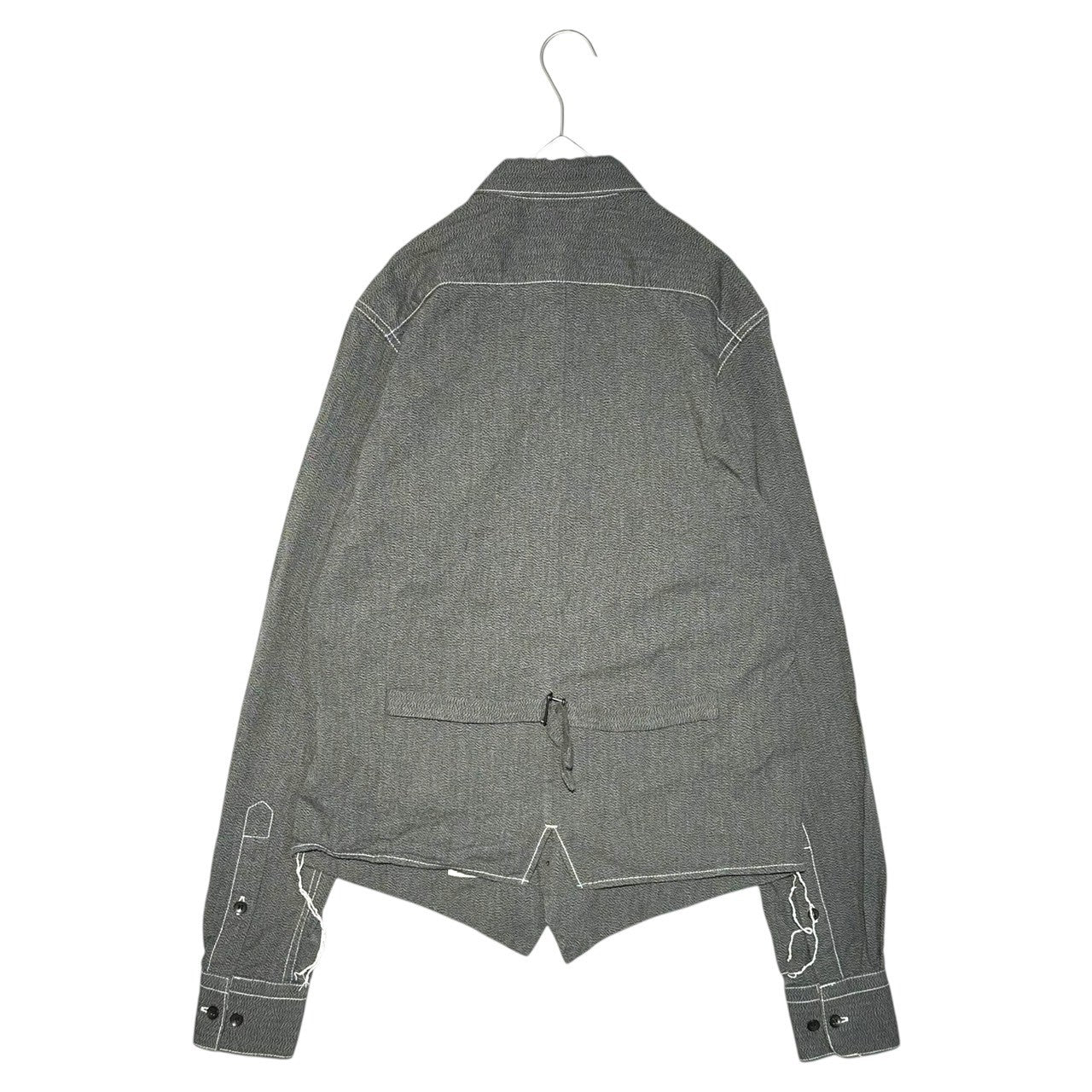 Maison MIHARA YASUHIRO × ENGINEERED GARMENTS(メゾンミハラヤスヒロ × エンジニアードガーメンツ) Gilet layered style L/S work shirt ジレ レイヤード スタイル 長袖 ワークシャツ 61423169 44(XS程度) グレー