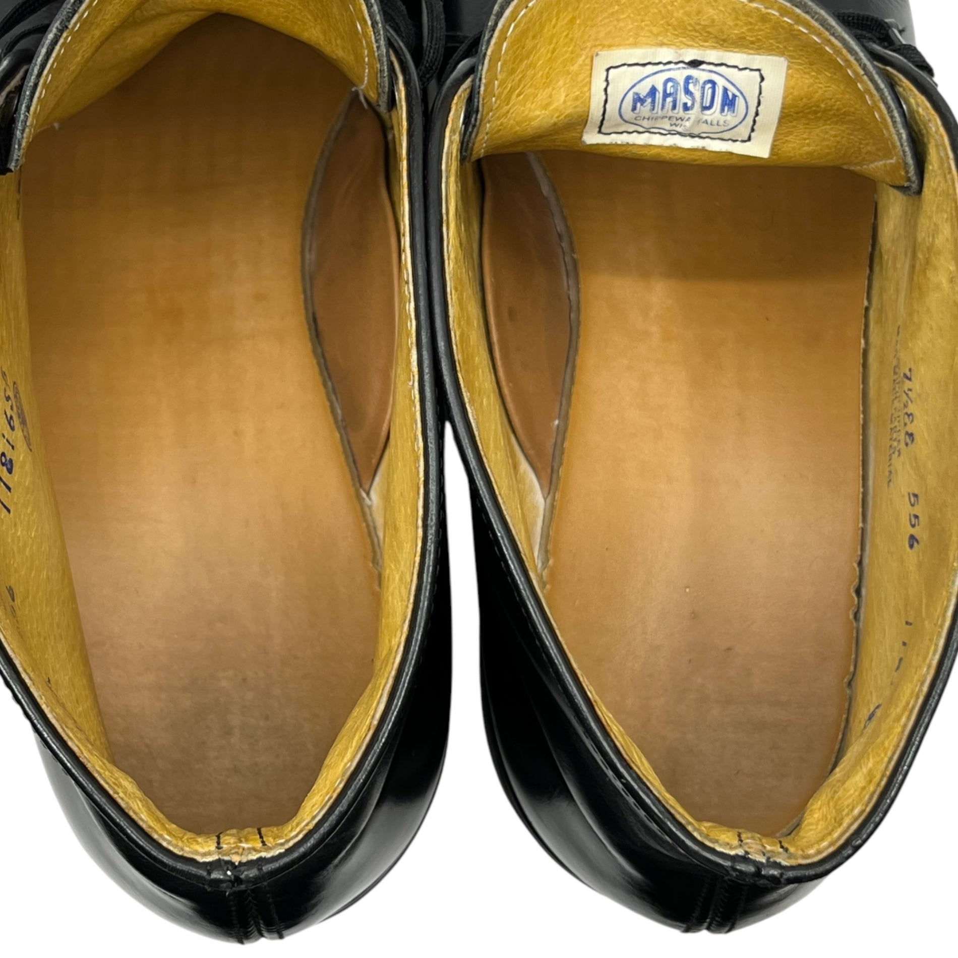 MASON(メイソン) 80's Leather postman chucker boots 80年代 レザー ポストマン チャッカーブーツ ヴィンテージ 7 1/2(25.5cm程度) ブラック US NAVY ミリタリー