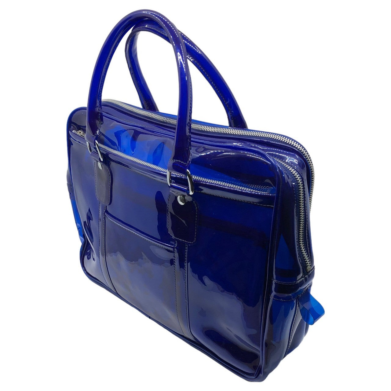 COMME des GARCONS(コムデギャルソン) clear school bag クリア スクール バッグ CO-K 001 ブルー 半透明 ハンドバッグ 塩化ビニール アーカイブ