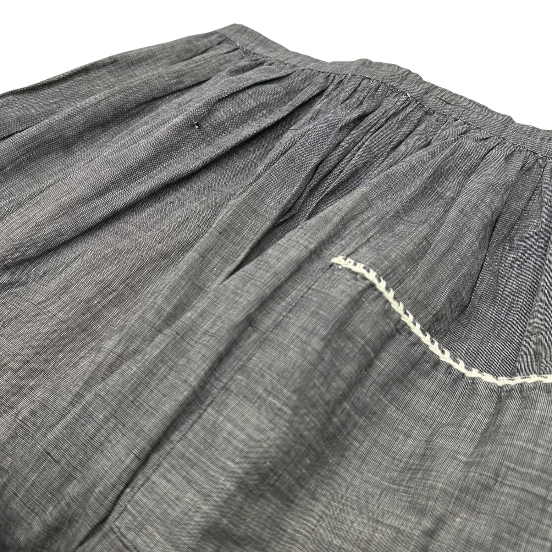 Euro vintage(ヨーロッパヴィンテージ) 70's Mont Blanc_ami ami lace knit skirt ニットレース編みスカート 表記無し(Mサイズ程度) ベージュ / 後見頃裾に汚れ有