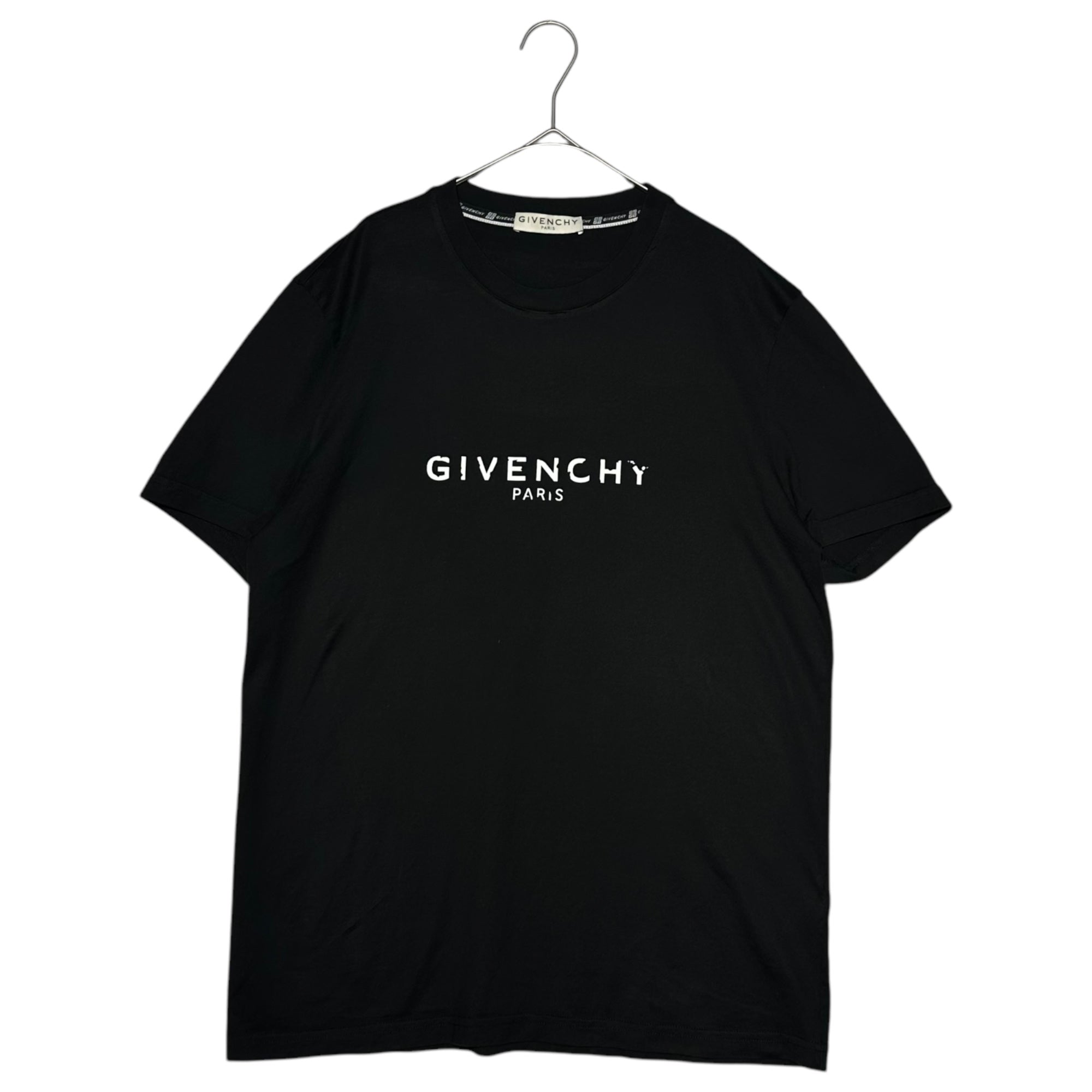 GIVENCHY(ジバンシィ) Logo Print Crew Neck T-Shirt ロゴ プリント クルーネック Tシャツ BM70K93002 M ブラック