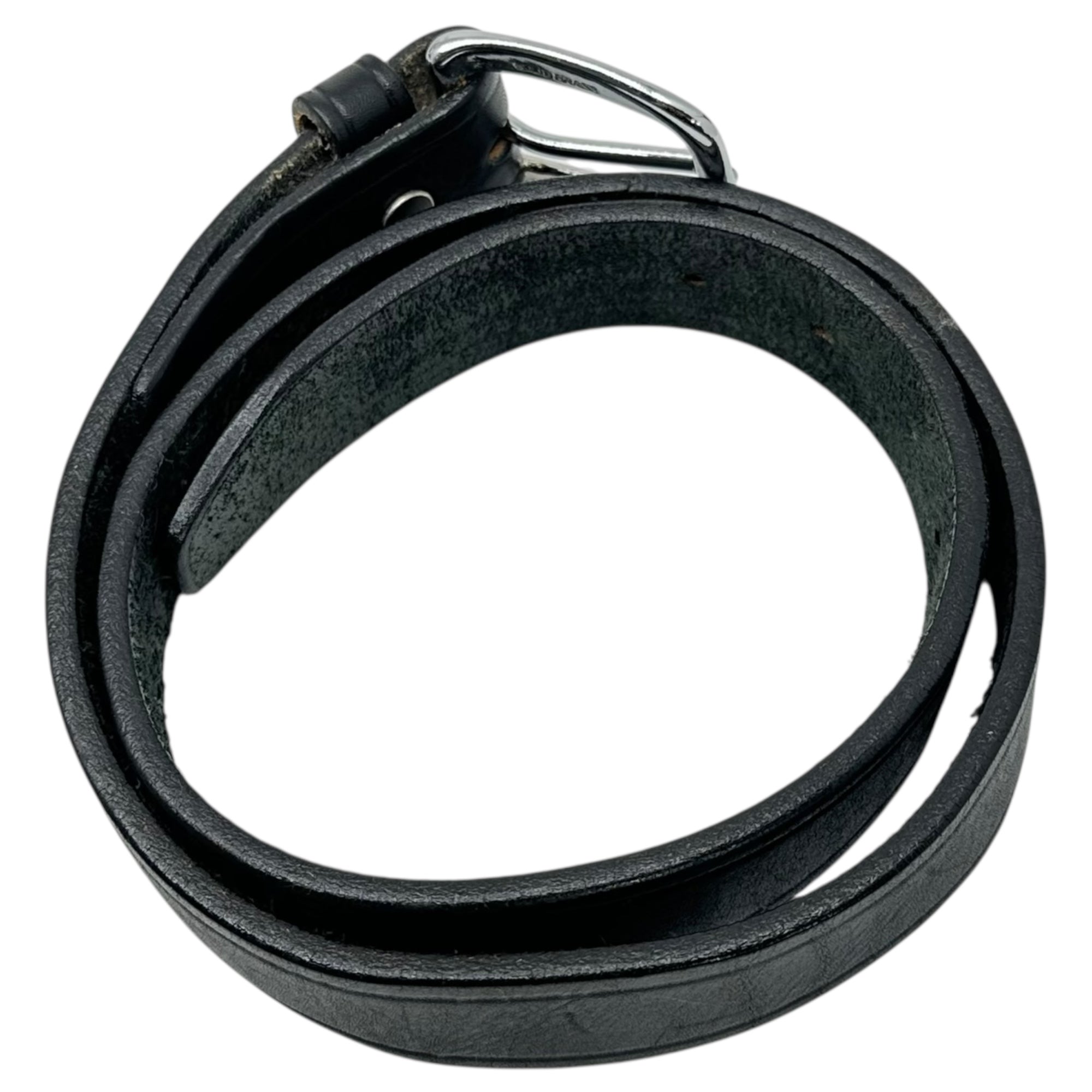 TORY LEATHER(トリーレザー) Leather Buckle Belt レザー バックル ベルト 30 ブラック×シルバー