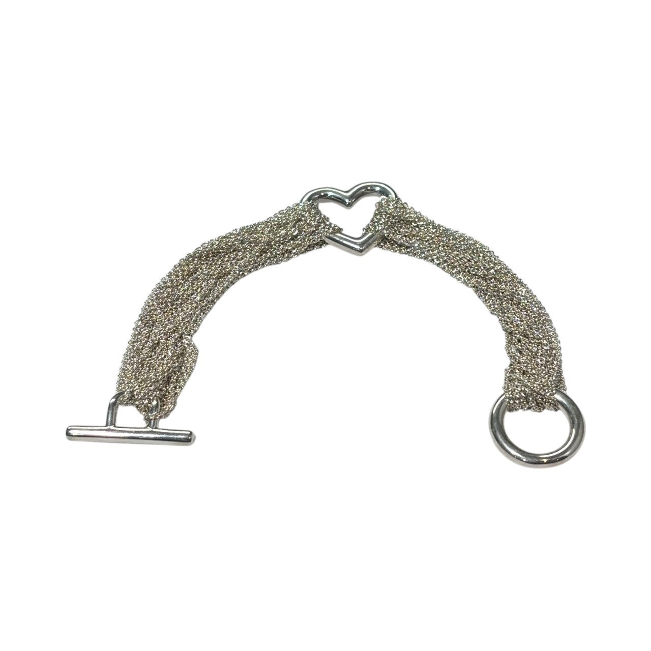 TIFFANY & CO.(ティファニー) Open Heart Toggle Chain Necklace オープンハート トグル チェーン ブレスレット シルバー
