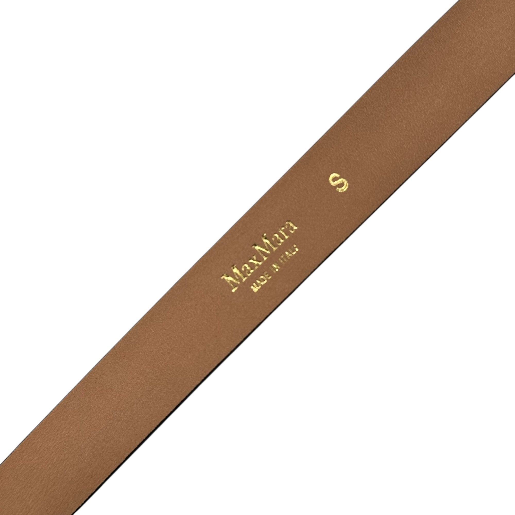 MAX MARA(マックスマーラ) Long Leather Slim Belt ロング レザー スリム ベルト ブラック