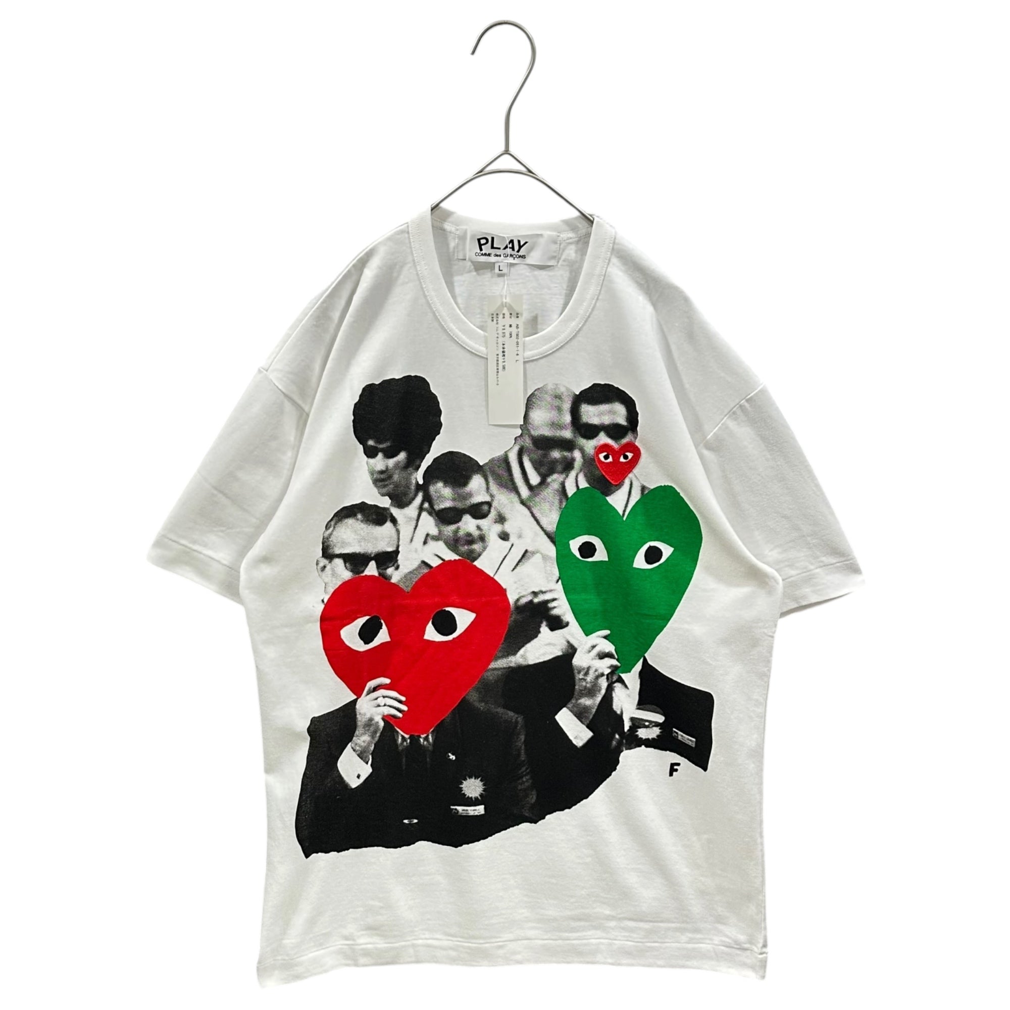 PLAY COMME des GARCONS(プレイコムデギャルソン) 2008 limted Xmas Graphic Tee クリスマス限定 ハート ロゴ グラフィック Tシャツ AB-T002 L ホワイト AD2008