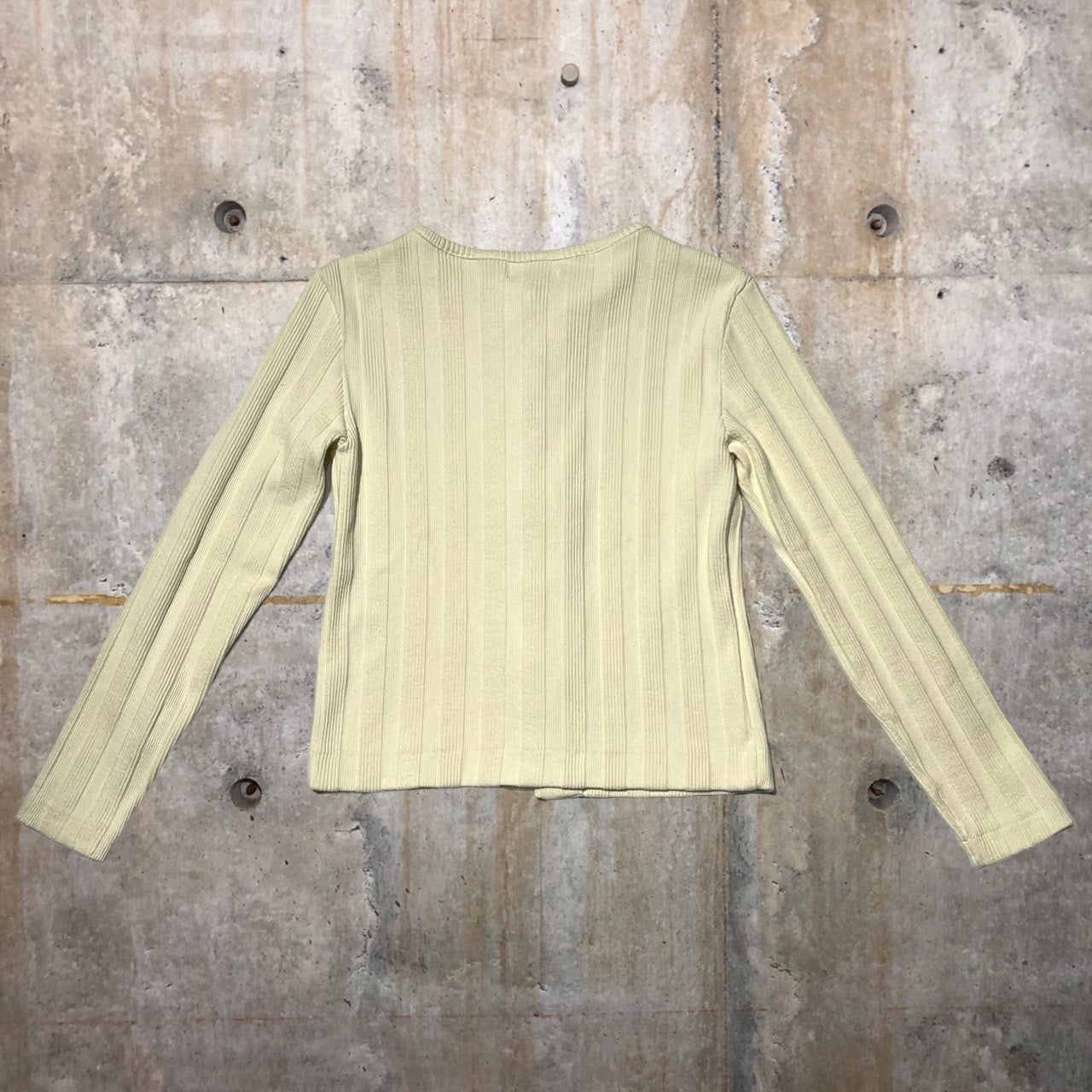 i.s. ISSEY MIYAKE(アイエス イッセイミヤケ) 90's design button ribbed cardigan/デザインボタンリブカーディガン IS23JO014 M アイボリー