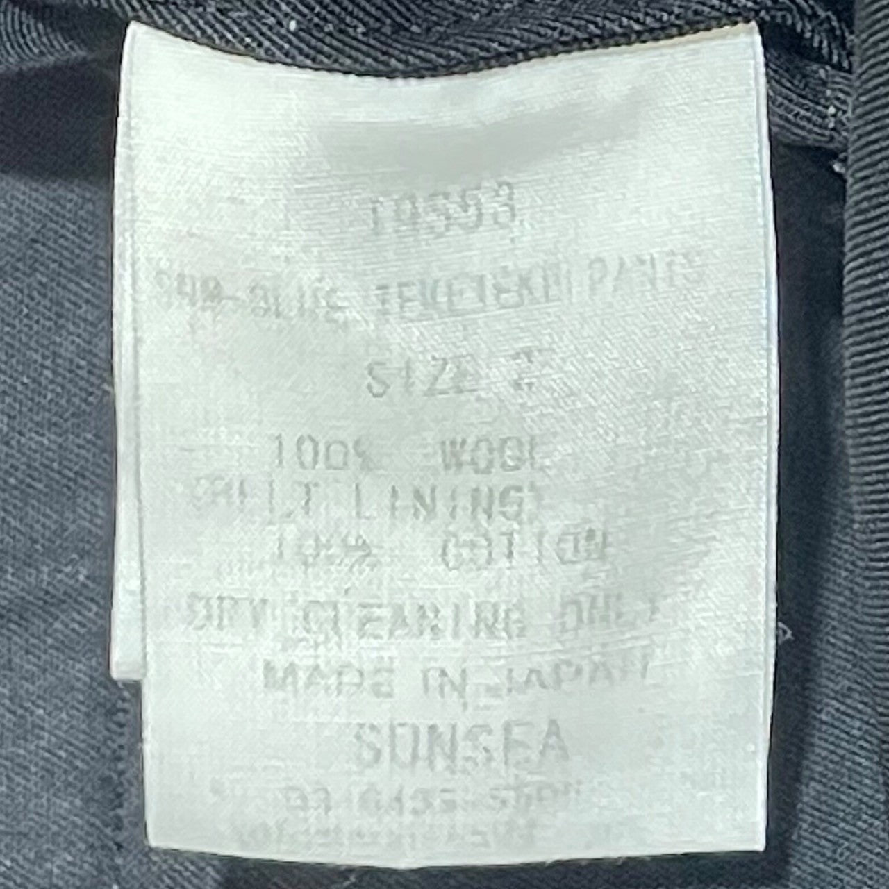 SUNSEA(サンシー) 19SS SNM BLUE TEKETEKE PANTS スーパーナイスマテリアルブルー テケテケ パンツ スラックス 19S53 SIZE 2(M) ブラック