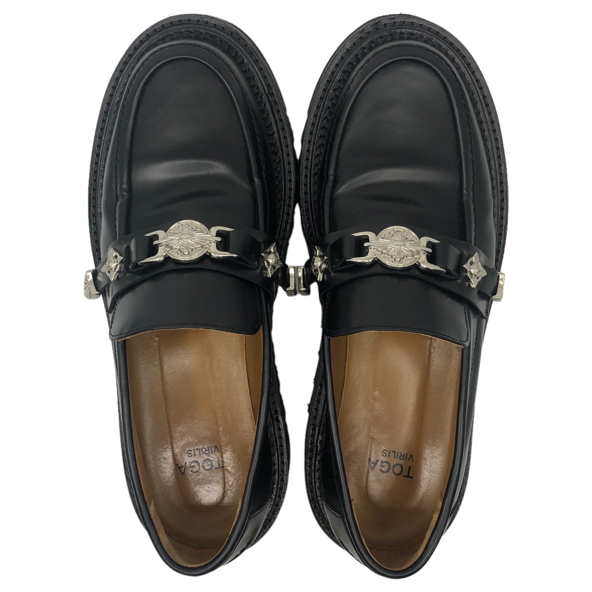 TOGA VIRILIS(トーガビリリース) LOAFER BLACK POLIDO ローファー AJ1253 43(28cm程度) ブラック レザー シューズ