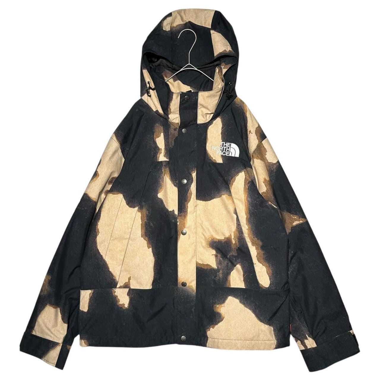SUPREME(シュプリーム) 21AW×THE NORTH FACE Bleached Denim Print Mountain Jacket ノースフェイス ブリーチデニム マウンテンジャケット パーカー ベージュ NP52100I M ベージュ×ブラック
