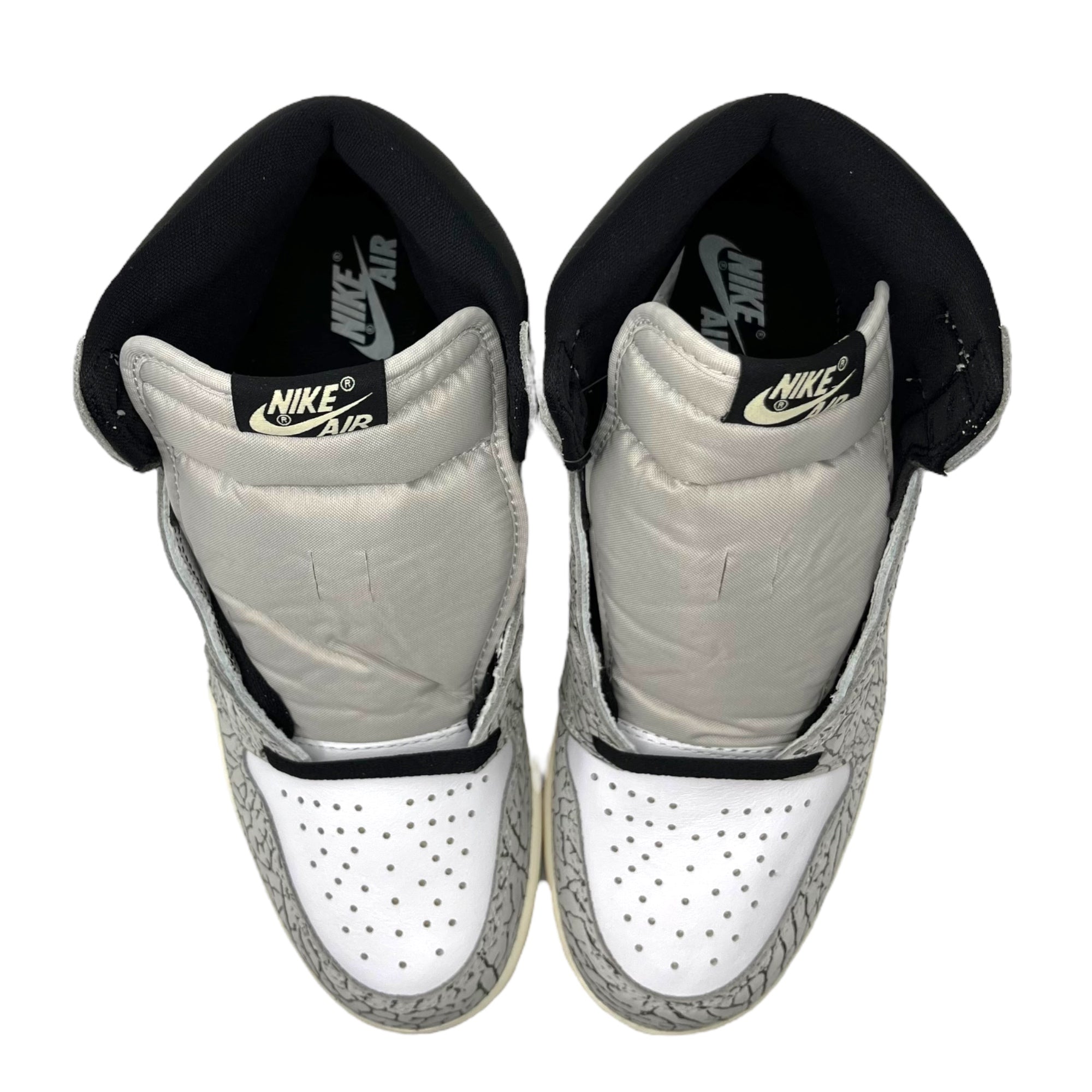 NIKE(ナイキ) Air Jordan 1 High OG "White Cement/Safari" エアジョーダン1 ハイ ホワイト セメント DZ5485-052 27cm ホワイト×グレー 箱付 ハイカット スニーカー