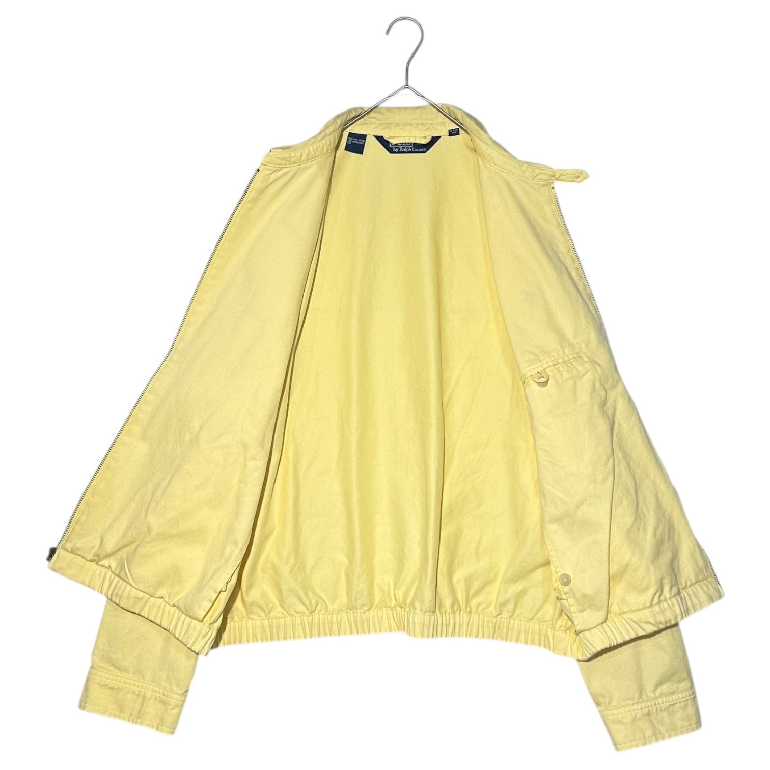 POLO RALPH LAUREN(ポロラルフローレン) 80's~90's Pony Logo Drizzler Jacket ポニー ロゴ ドリズラー ジャケット L イエロー 80年代~90年代 ヴィンテージ スイングトップ 三角ロゴ