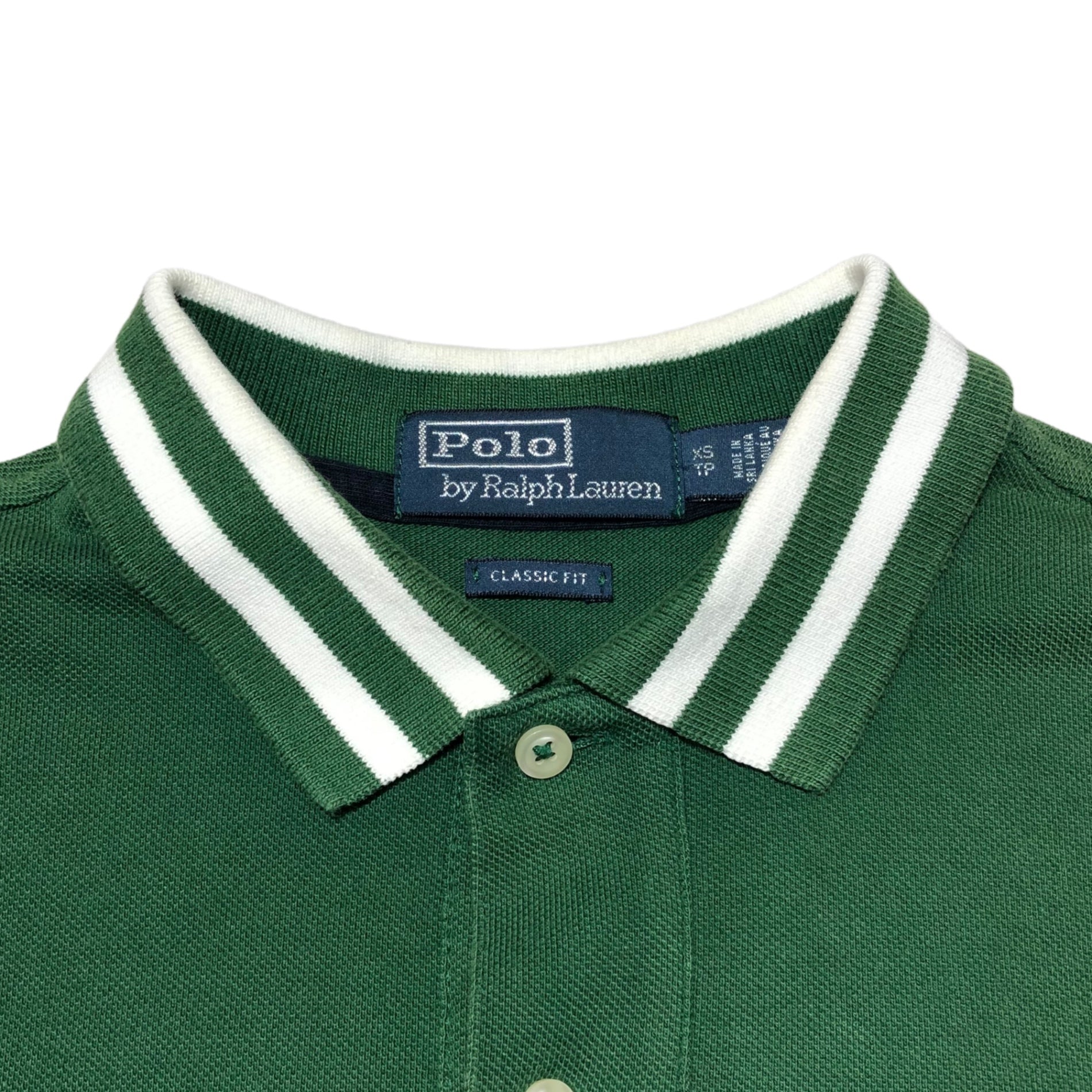 POLO RALPH LAUREN×MLB Yankees(ポロラルフローレン×ヤンキース) Yankees logo embroidery polo shirt ロゴ 刺繍 半袖 ポロシャツ 710810495001 XS グリーン×ホワイト コラボ