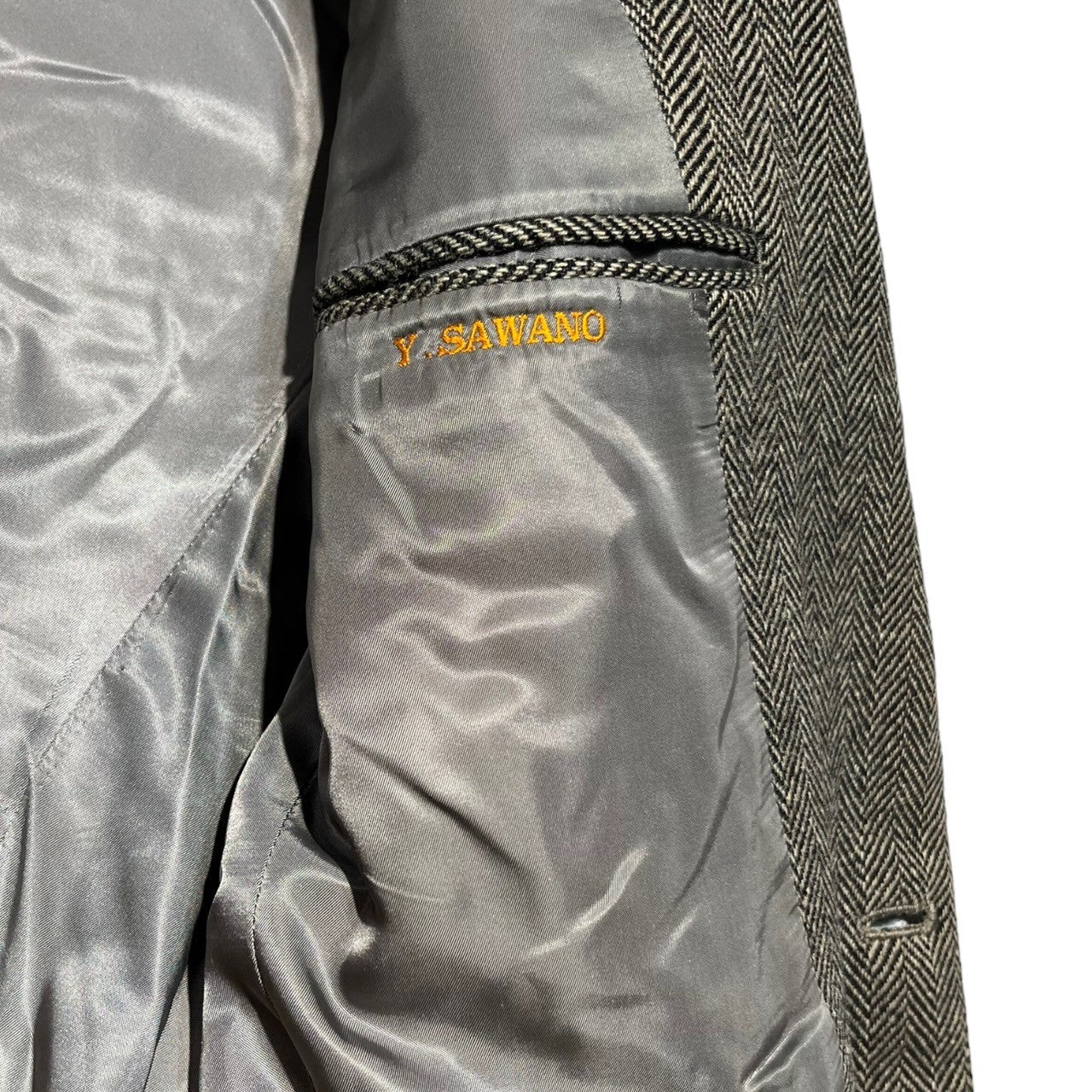 POLO RALPH LAUREN(ポロラルフローレン) 90's Herringbone 2B tailored jacket ヘリンボーン ウール テーラード ジャケット AB5(M程度) ブラウン 90年代