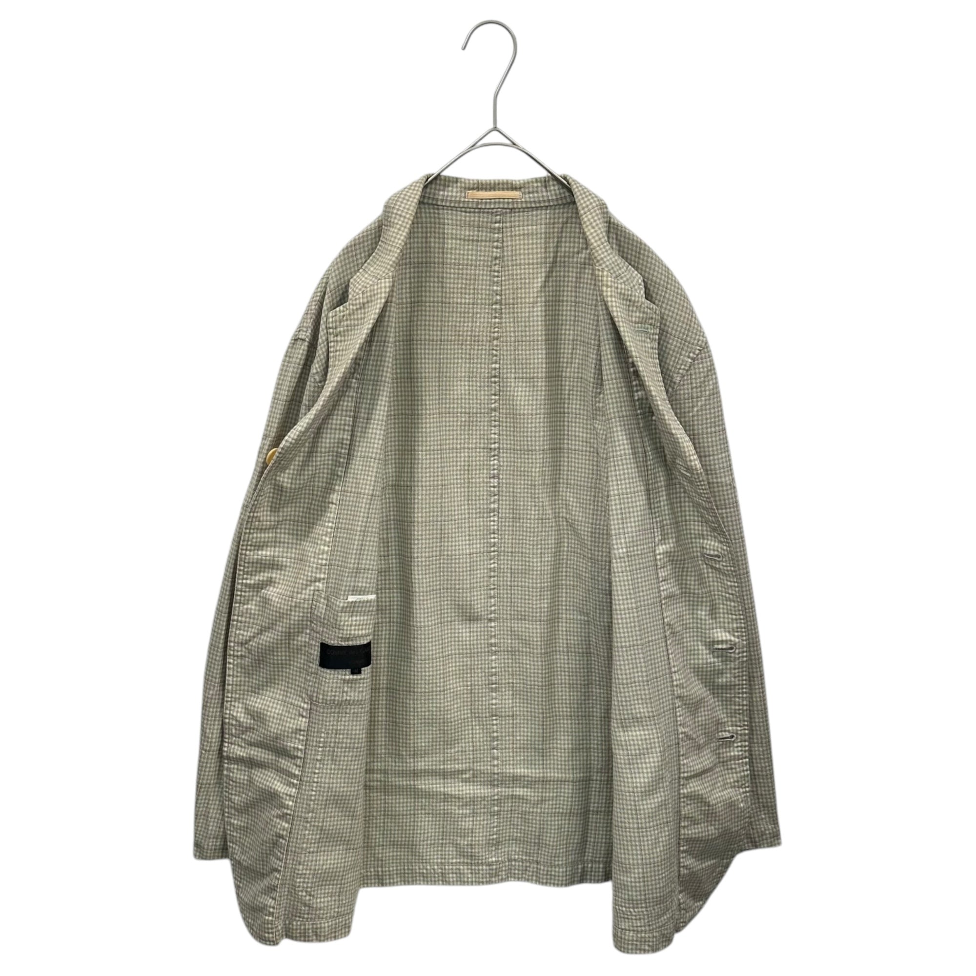 COMME des GARCONS HOMME(コムデギャルソンオム) 1994SS Vintage Wool Check 4B Jacket ヴィンテージ ウール チェック 4ボタン ジャケット HJ-040900 M アイボリー AD1993 田中啓一氏デザイン期 田中オム