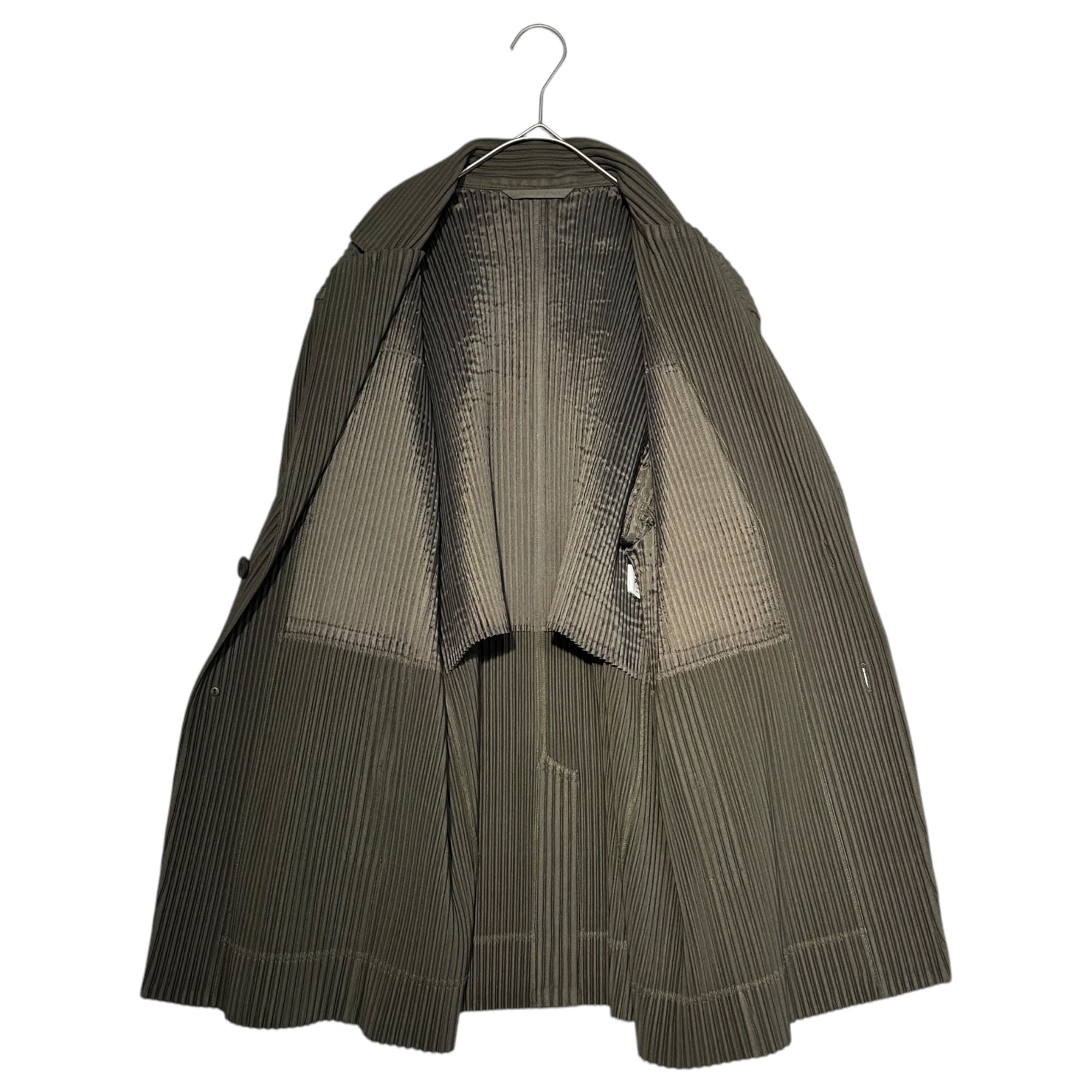 HOMME PLISSE ISSEY MIYAKE(オムプリッセイッセイミヤケ) 2B Pleated Tailored Jacket 2ボタン プリーツ テーラード ジャケット HP93JD214 2(M) カーキ