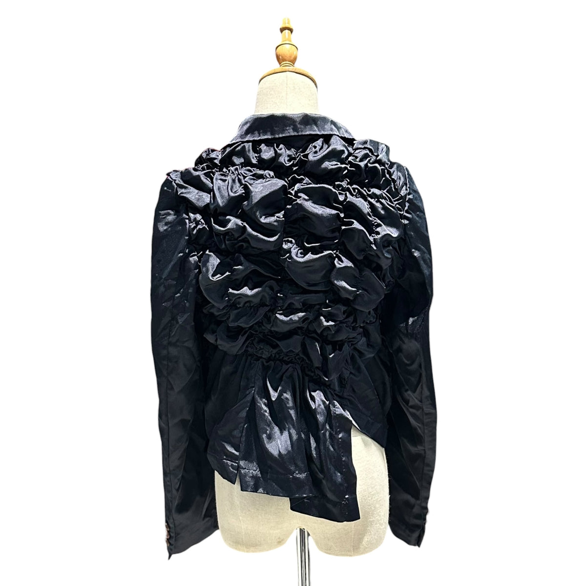 COMME des GARCONS COMME des GARCONS(コムデギャルソンコムデギャルソン) 2026SS Gathered round collar jacket ギャザー 丸襟 ジャケット RQ-J030 S ネイビー AD2025