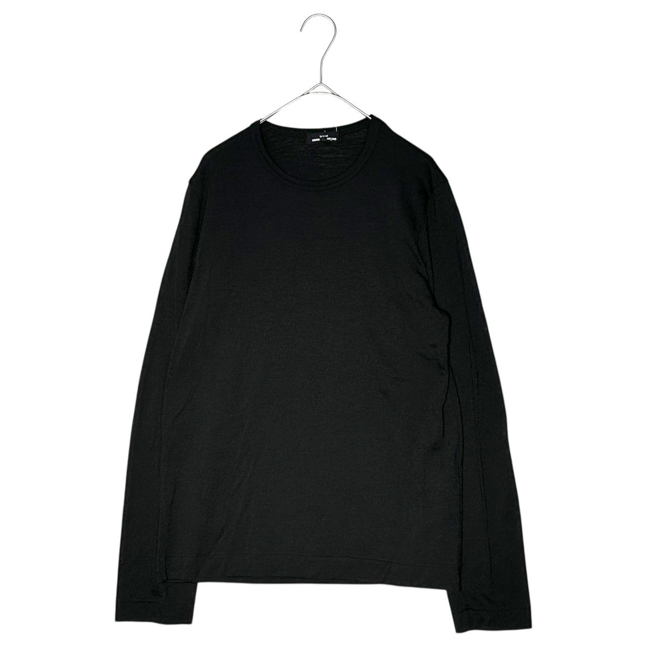 tricot COMME des GARCONS(トリココムデギャルソン) 12AW Basic Wool Knit Shirt ベーシック ウール ニットソー カットソー TJ-T024 M ブラック AD2012