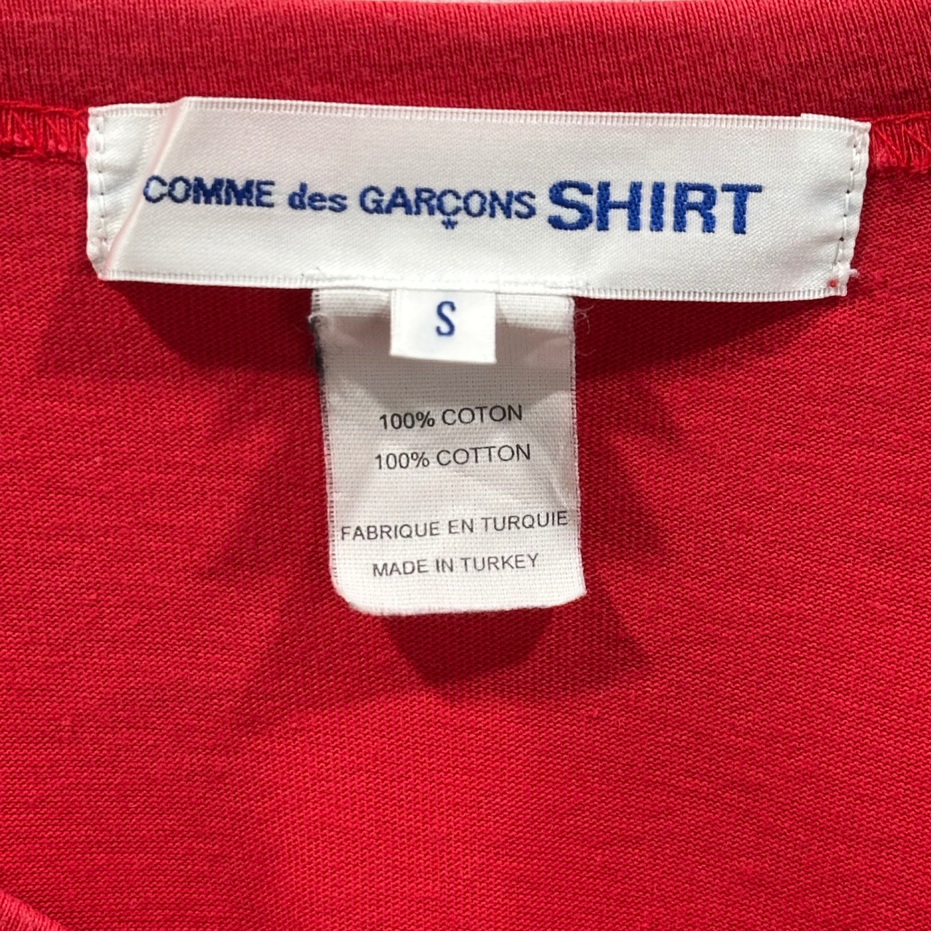 COMME des GARCONS SHIRT(コムデギャルソンシャツ) Small Logo L/S T-Shirt スモール ロゴ 長袖 Tシャツ FI-T016 S レッド