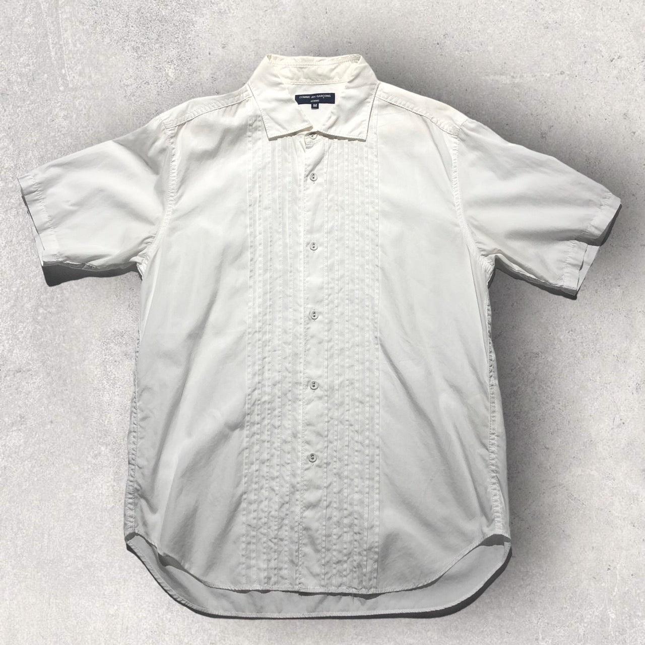 COMME des GARCONS HOMME(コムデギャルソンオム) 10SS S/Sギャザーシャツ HE-B024 SIZE:M ホワイト AD2009