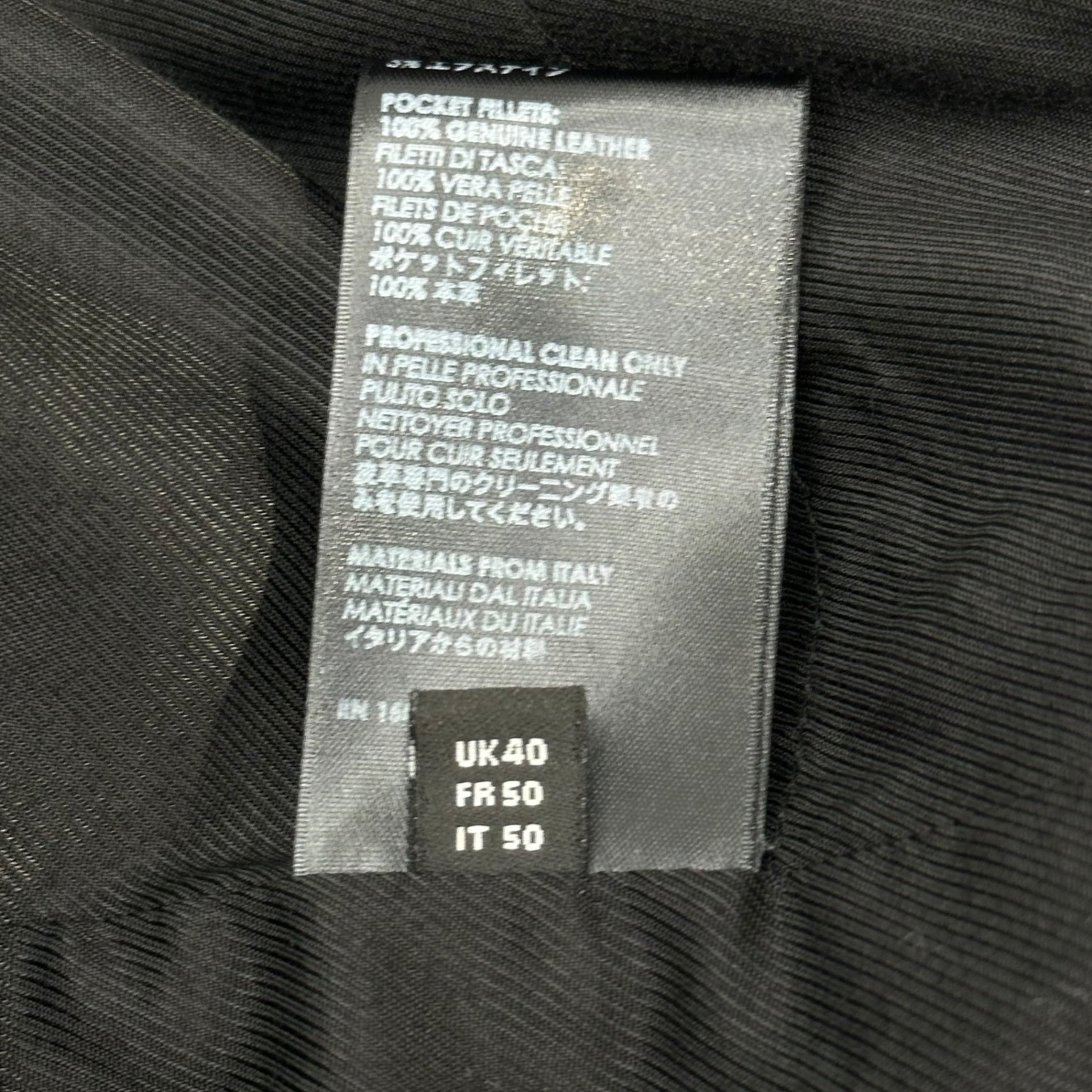 AMIRI(アミリ) Bones Teddy Jacket ボーンズ テディ ジャケット WOMO4364WO 50 ブラック ボンバー バーシティ ウール ブルゾン