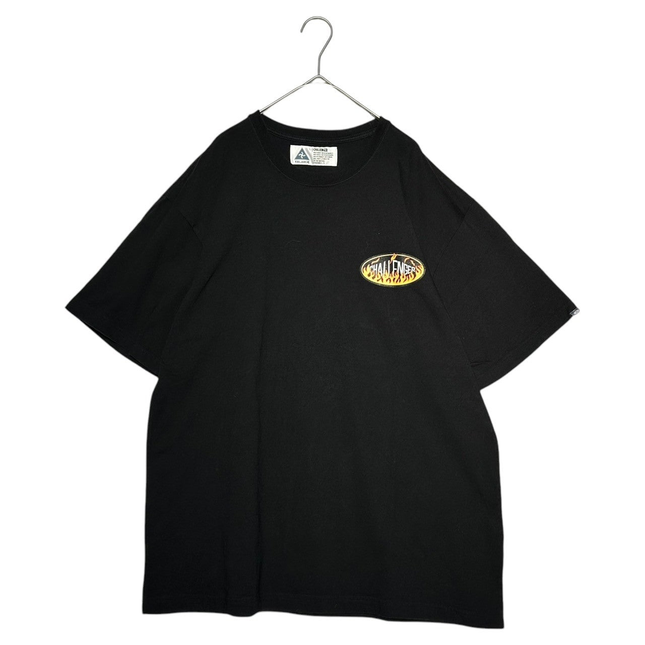 CHALLENGER(チャレンジャー) Fire logo short sleeve T-shirt ファイヤー ロゴ 半袖 Tシャツ XXL ブラック
