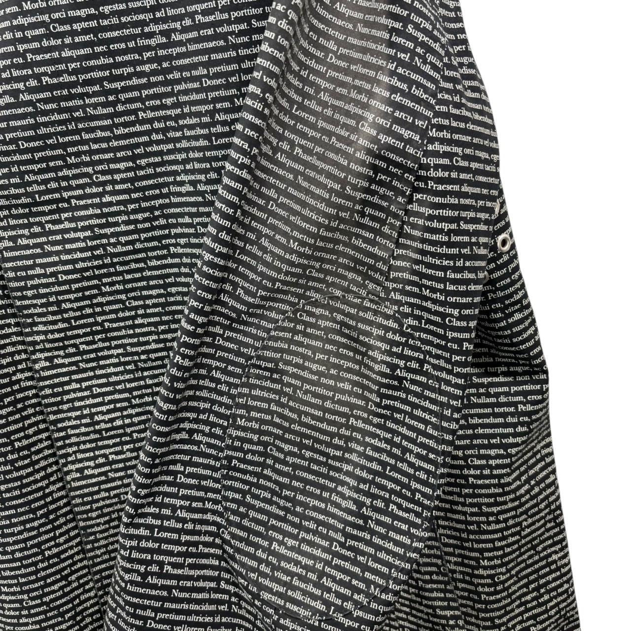 MACKINTOSH×BAND OF OUTSIDERS(マッキントッシュ×バンドオブアウトサイダーズ) Laurel Eve Sam Text Print Rubber-Coated Coat ロレル イブサム テキスト プリント ゴム引き コート 40 ブラック