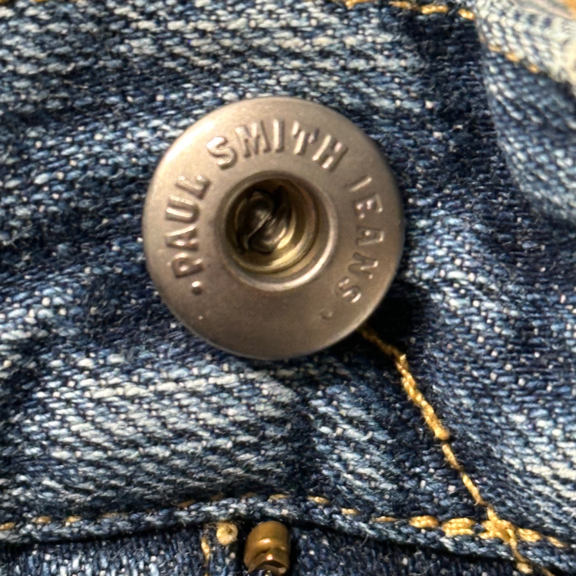 Paul Smith JEANS(ポールスミスジーンズ) 00's Logo Print Semi-Flared Denim Pants ロゴ プリント セミフレア デニム パンツ 34 ライトインディゴ Y2K
