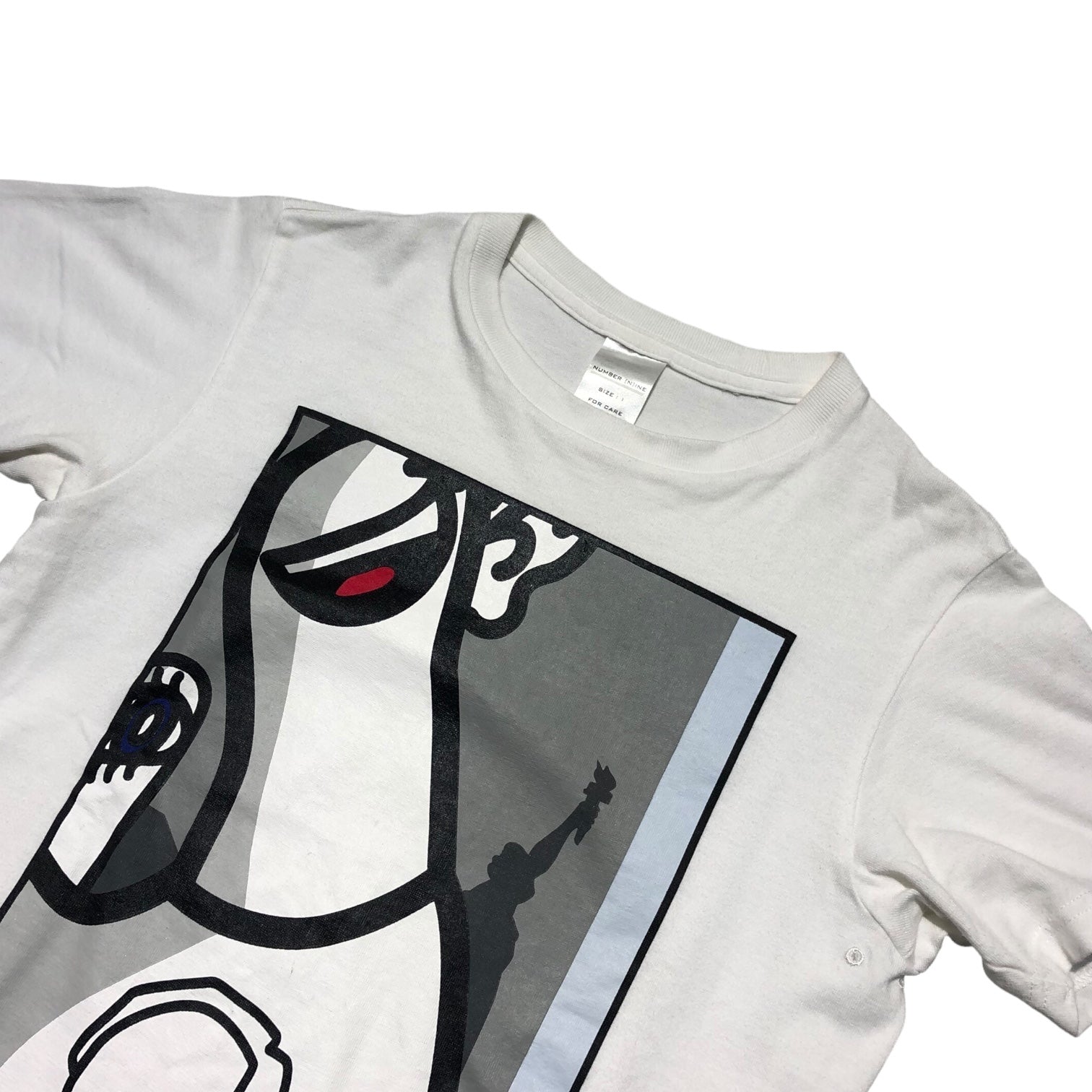 NUMBER (N)INE(ナンバーナイン) 02SS modern age期 NEW YORK PRINT T-SHIRT モダンエイジ期 ニューヨーク プリント Tシャツ 1(XS) ホワイト