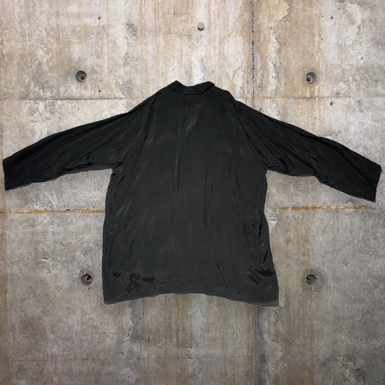 robe de chambre COMME des GARCONS(ローブドシャンブルコムデギャルソン) 90'sレーヨンシャツジャケット RB-050210 表記なし(メンズLサイズ程度) ブラック