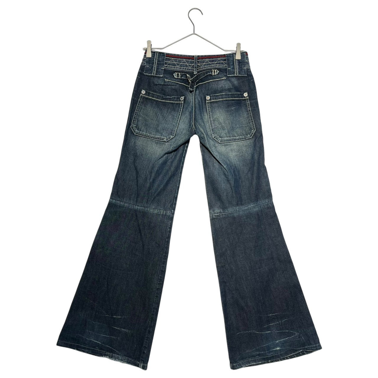 MARITHE FRANCOIS GIRBAUD(マリテフランソワジルボー) 00's Gimmick flare denim pants ギミック フレア デニム パンツ F5-1088 3S インディゴ ベルボトム Y2K