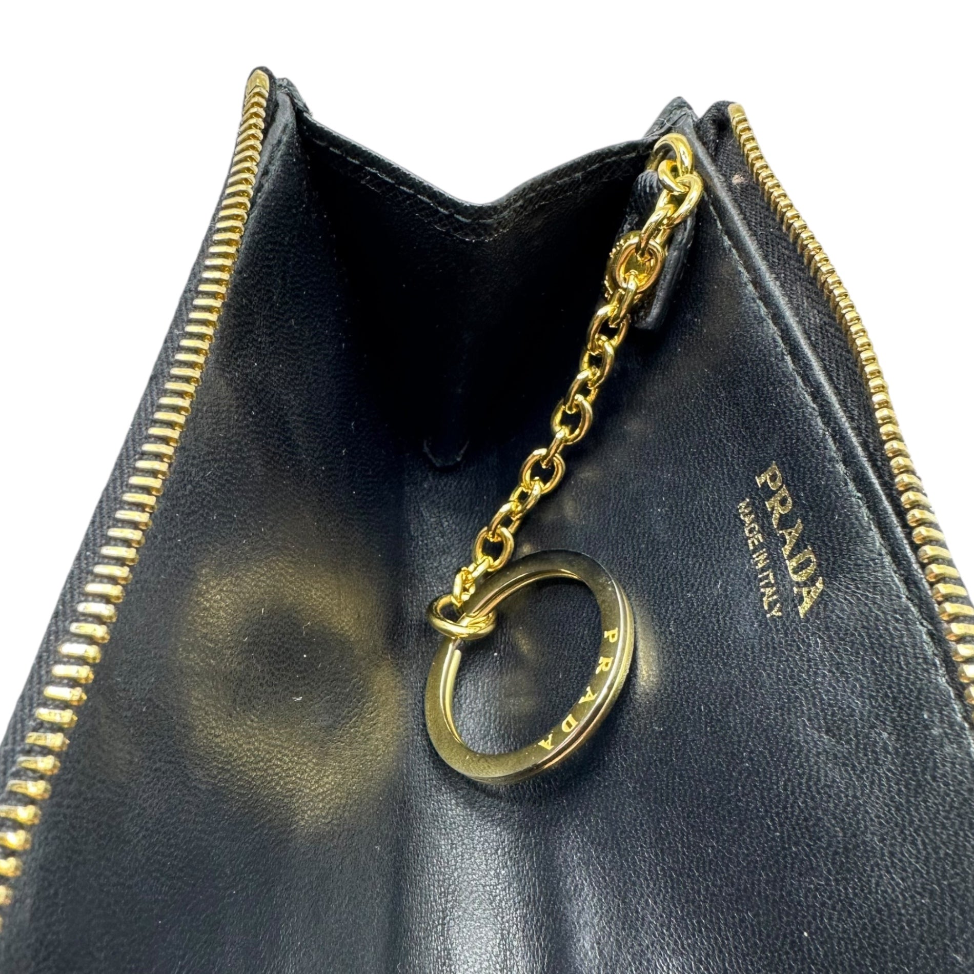 PRADA(プラダ) saffiano key case サフィアーノ キーケース ネイビー コインケース 62B キーリング