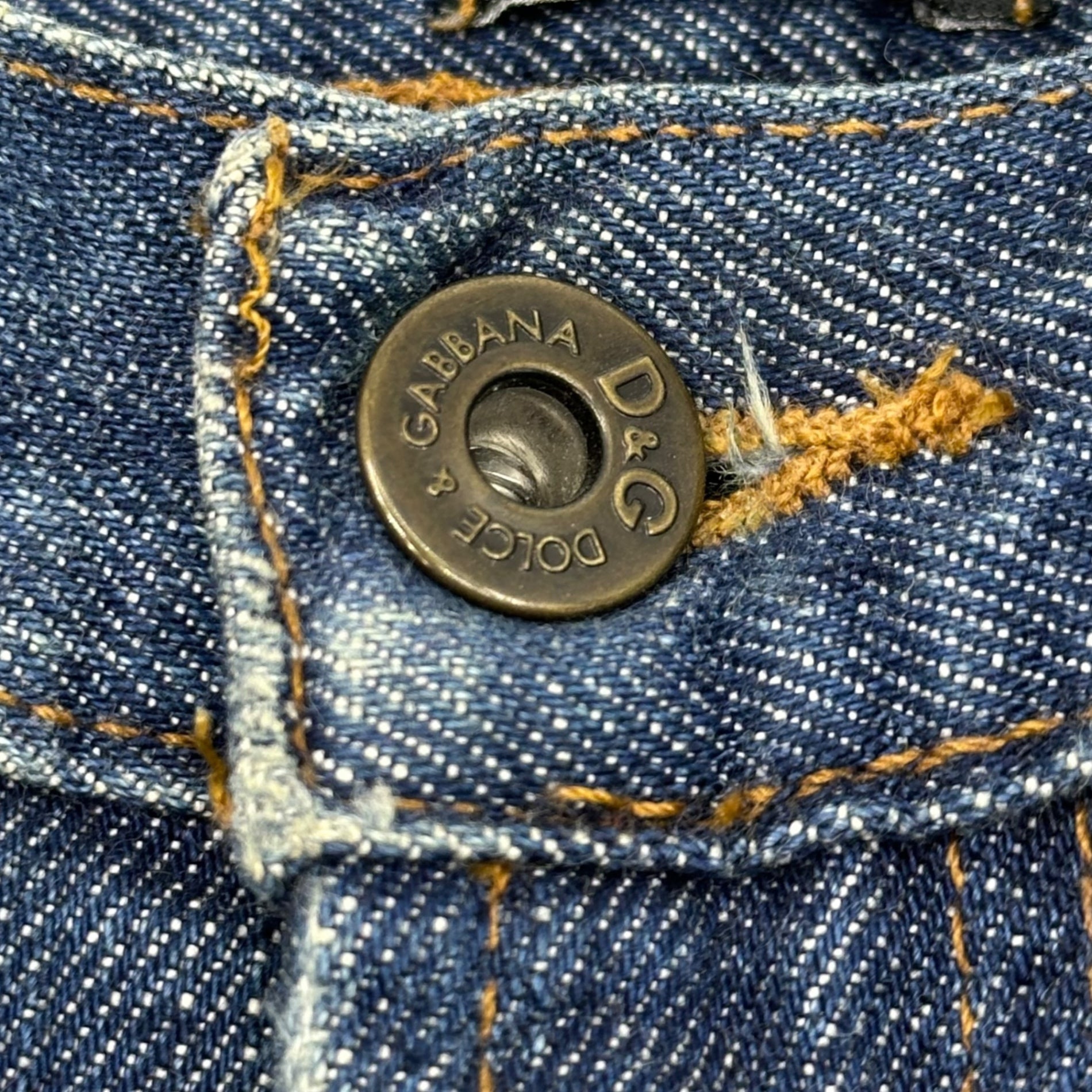 D&G(ディー&ジードルガバドルチェ&ガッバーナ) Distressed Denim Pants ダメージ加工 デストロイ デニム パンツ 34 インディゴ