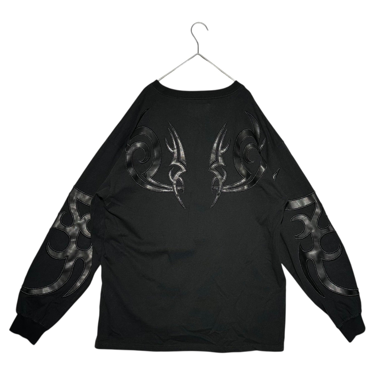 GALFY (ガルフィー) 部族 ロン Tee 144024 L ブラック 犬 刺繍 ロゴ 長袖 Tシャツ