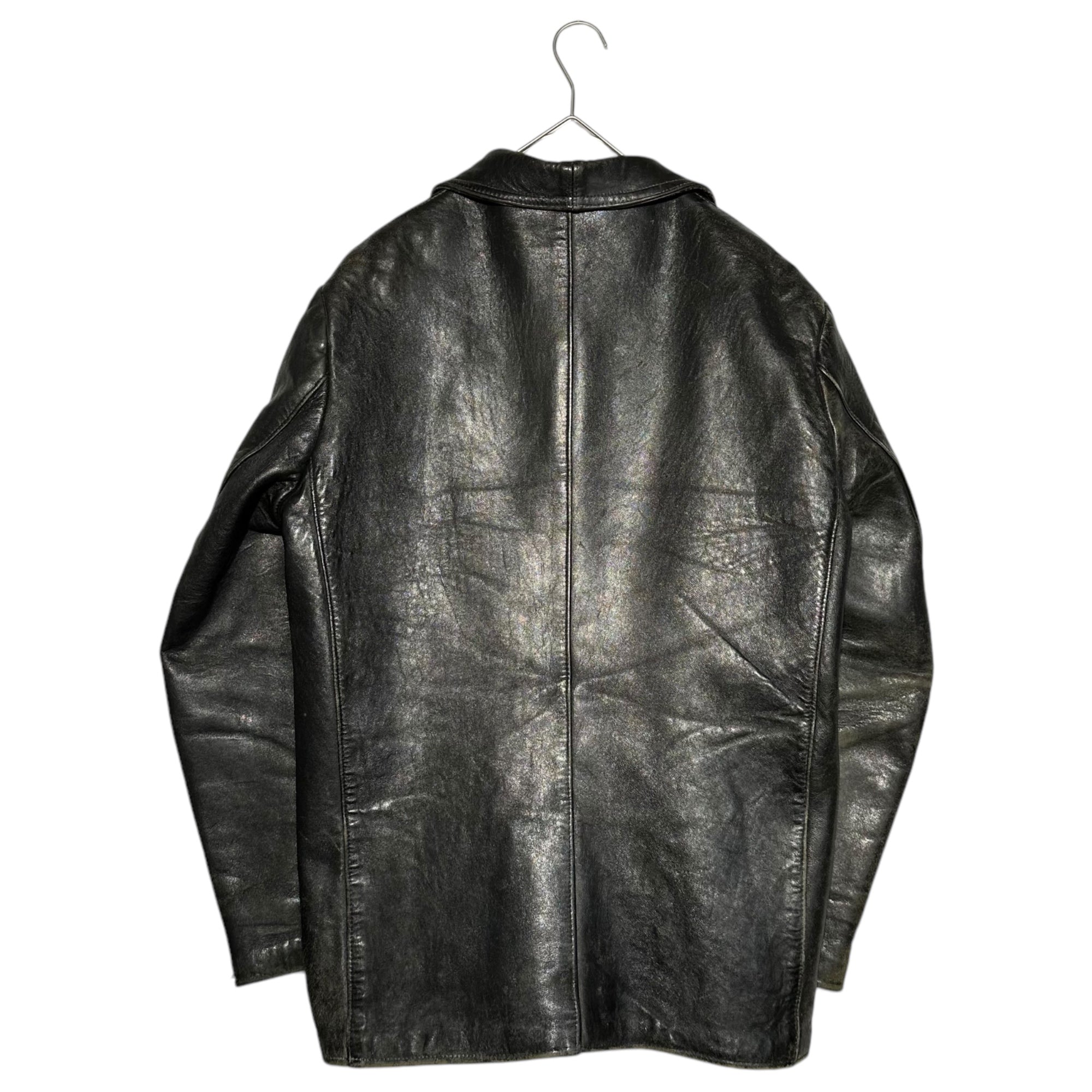 G.V.F(ジーブイエフ) 70's French Vintage Le Corbusier Jacket フレンチ ヴィンテージ コルビジェ ジャケット 表記無(L程度) ブラック 推定 70年代 ヴィンテージ レザー graulhet社