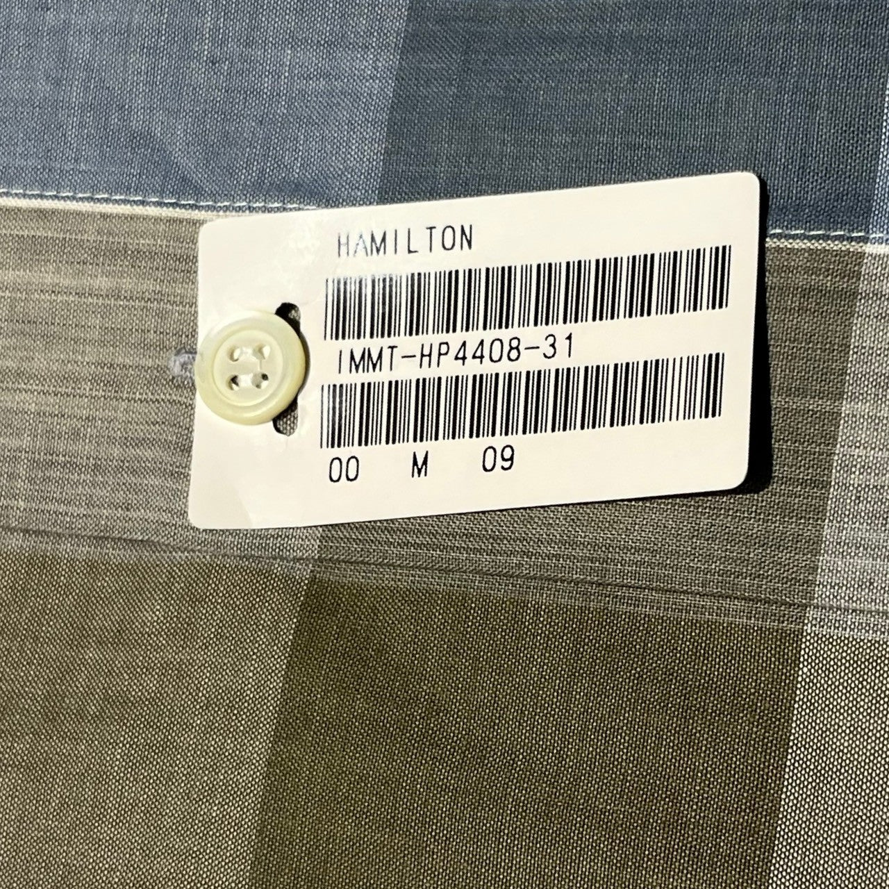 MIYAKE DESIGN STUDIO(ミヤケデザインスタジオ) 80's ~ 90's check band collar shirt チェック バンドカラー シャツ ハミルトン社製 IMMT HP4408-31 M スカイブルー×グレー 80年代 ~ 90年代 ヴィンテージ アーカイブ