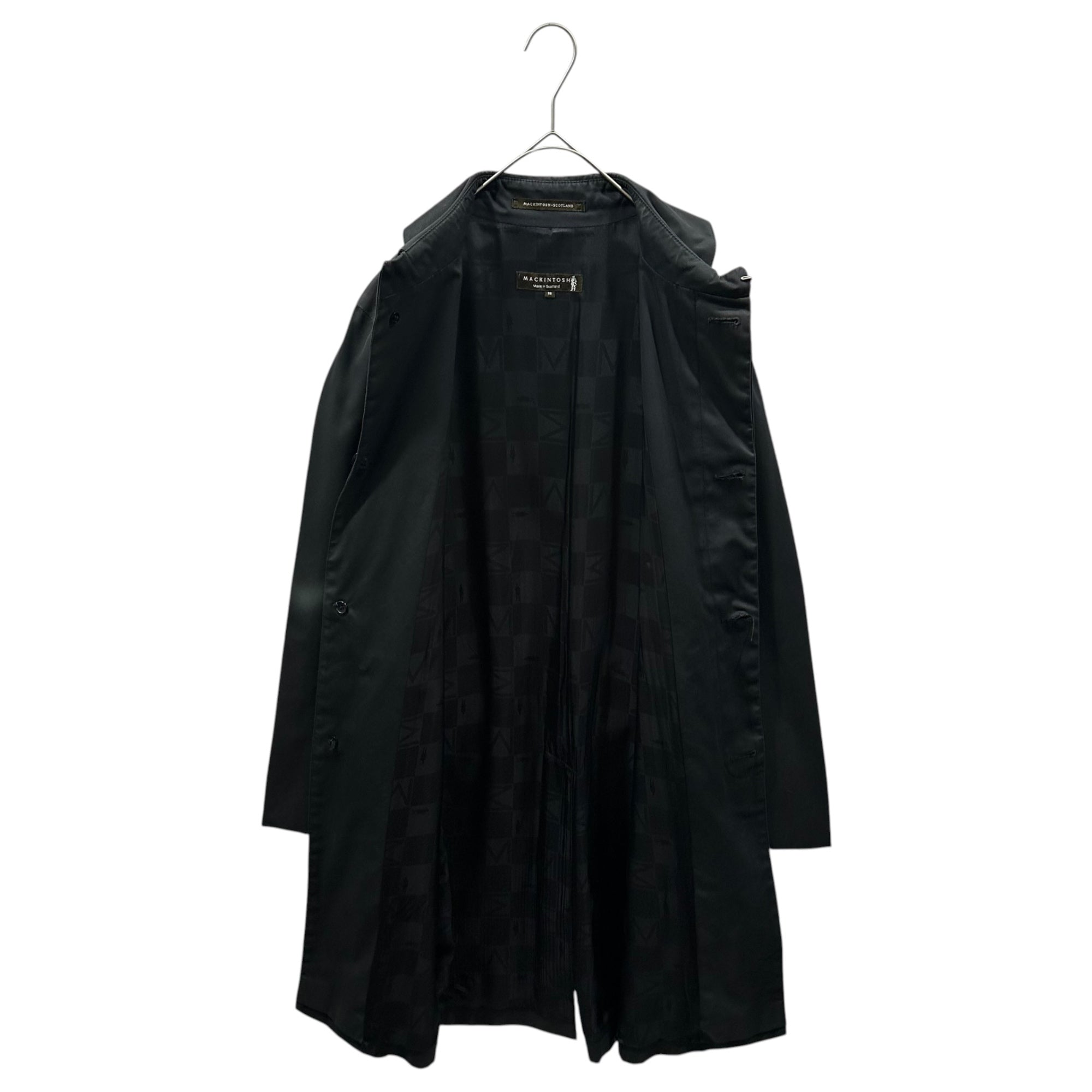 MACKINTOSH(マッキントッシュ) Belted Stand-Collar Coat ベルテッド ステンカラー コート 38(M程度) ブラック イギリス製