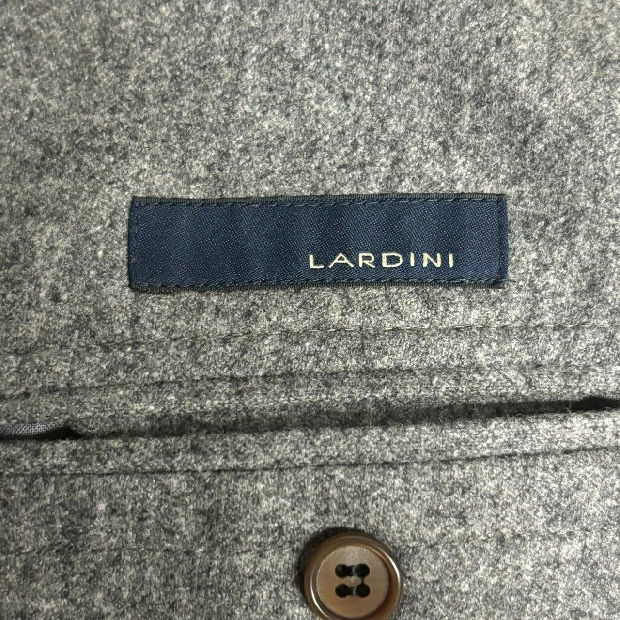 LARDINI(ラルディーニ) DOUBLE BREAST WOOL TAILORED JACKET ダブル ブレスト ウール テーラード ジャケット 48(L程度) グレー ドレス スーツ ブートニエール付き