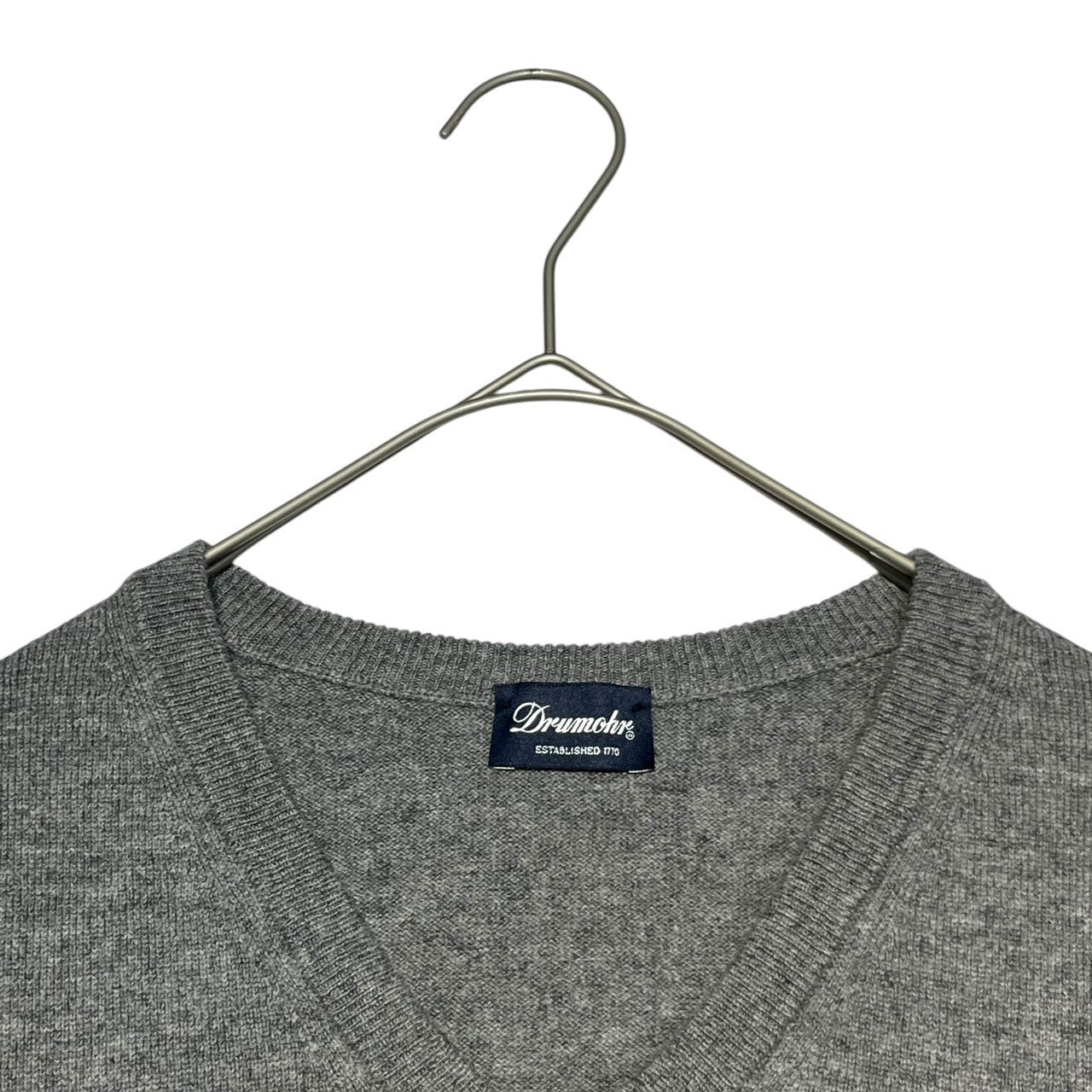 DRUMOHR(ドルモア) ウール カシミヤ Vネック ニット 46 グレー 21-15-0115-899