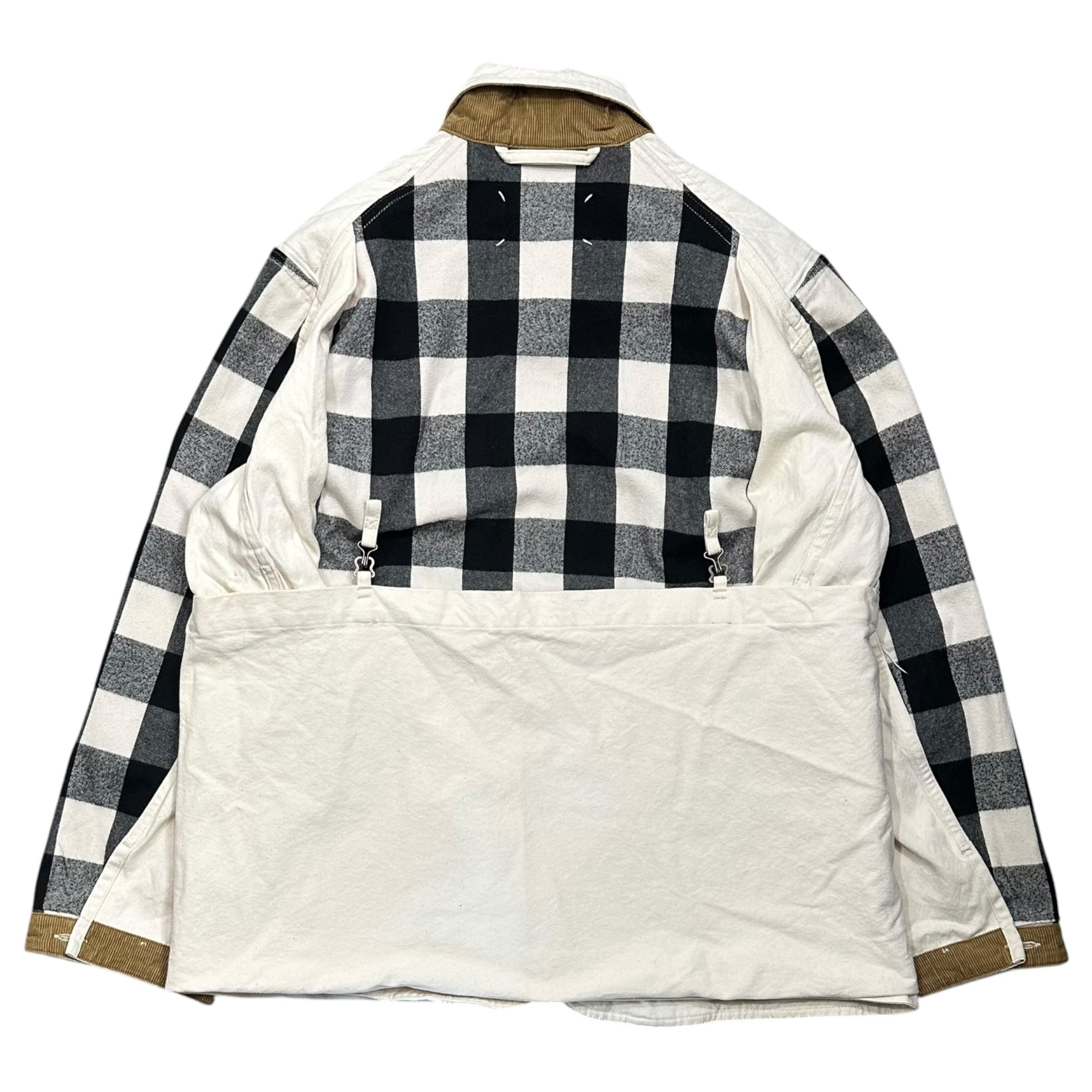 MAISON MARGIELA(メゾンマルジェラ) 22SS 4WAY Check Jacket コットン キャンバス チェック ジャケット S51AM0455 36 ホワイト コート