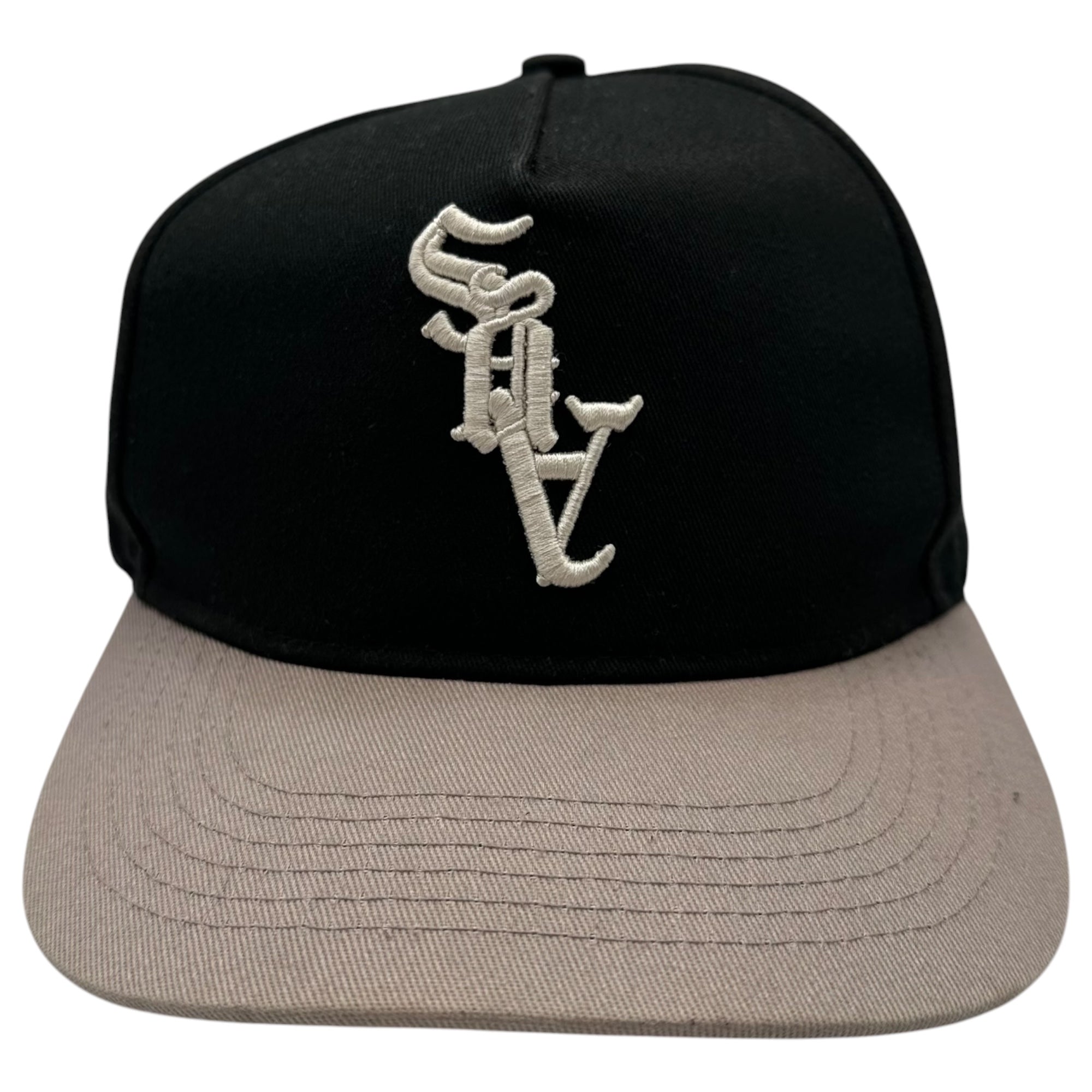 ASKYURSELF(アスクユアセルフ) Embroidered Baseball Cap 刺繍 ベースボール キャップ ブラック×グレー
