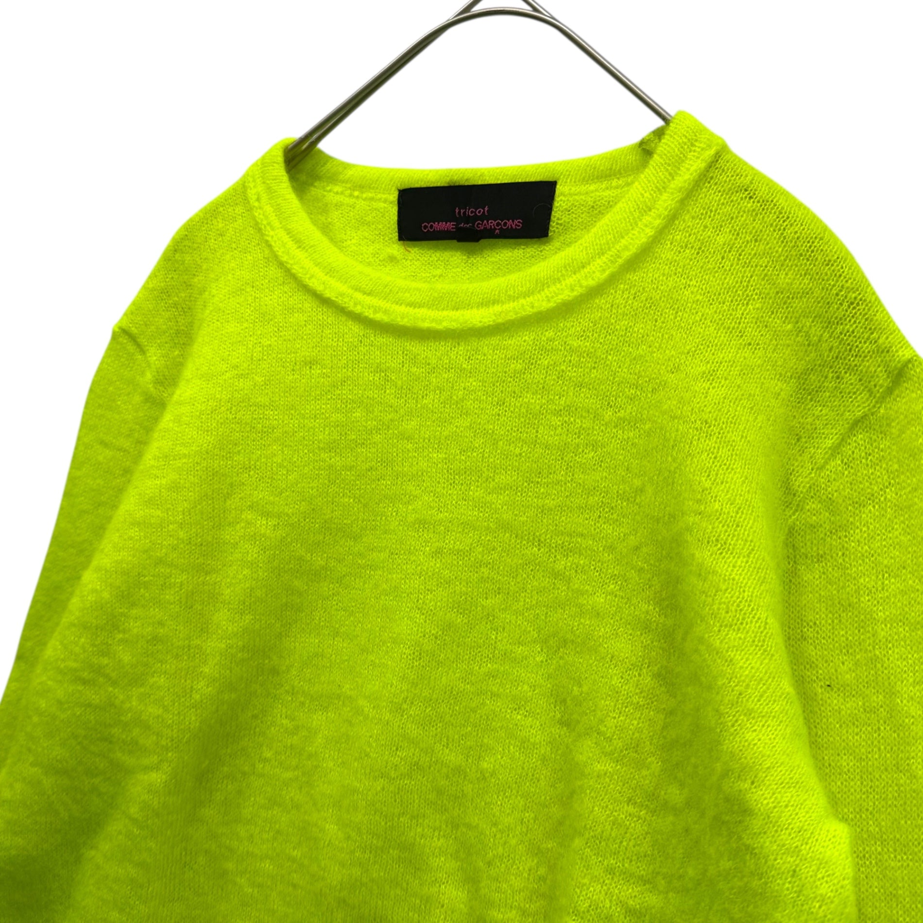 tricot COMME des GARCONS(トリココムデギャルソン) 13AW Mohair-blend Crew Neck Post-dyed Knit モヘア混 クルーネック 後染め ニット TL-B204 M イエロー AD2013