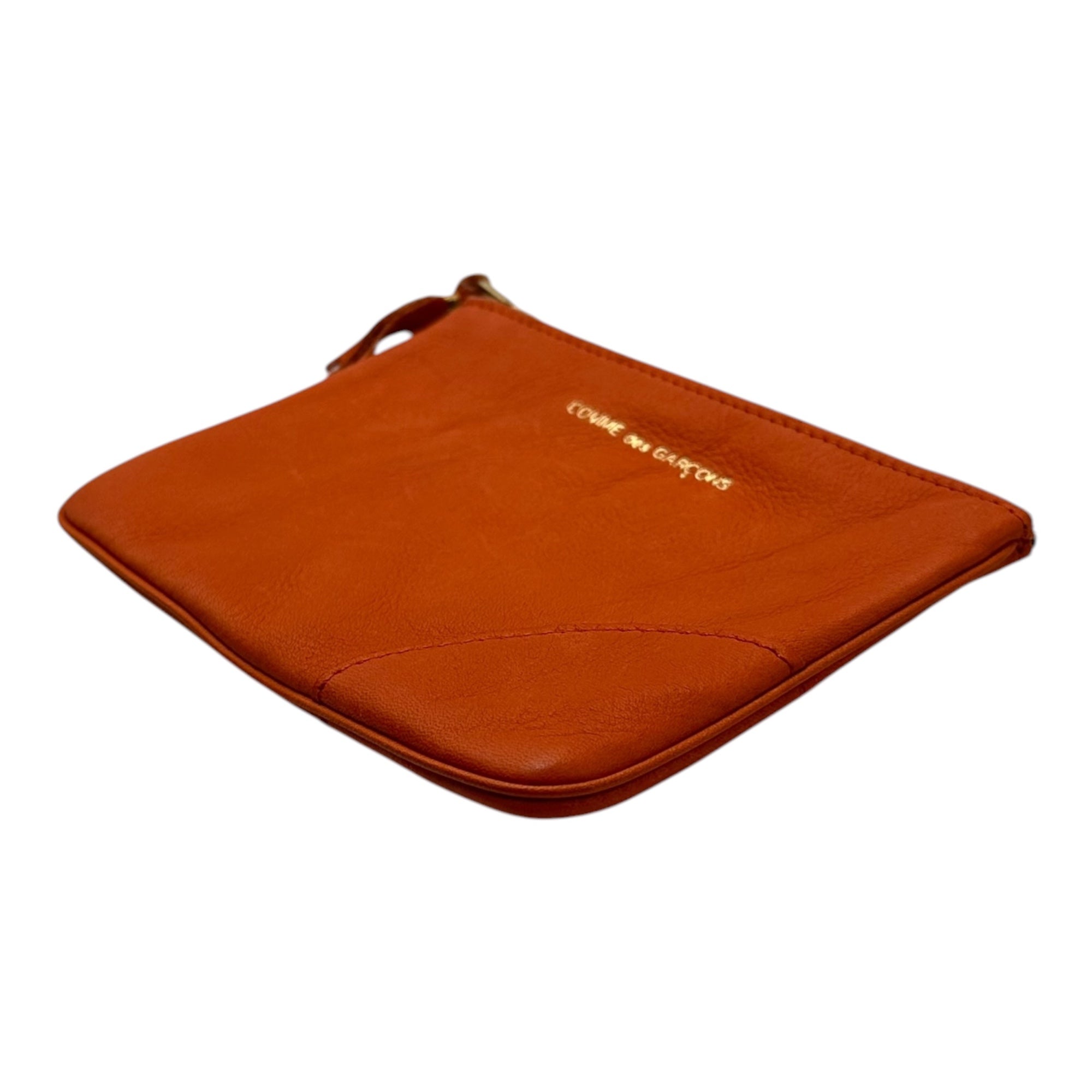 COMME des GARCONS(コムデギャルソン) WASHED WALLET ZIP POUCH ウォッシュド ウォレット ジップ ポーチ SA8100WW FREE オレンジ