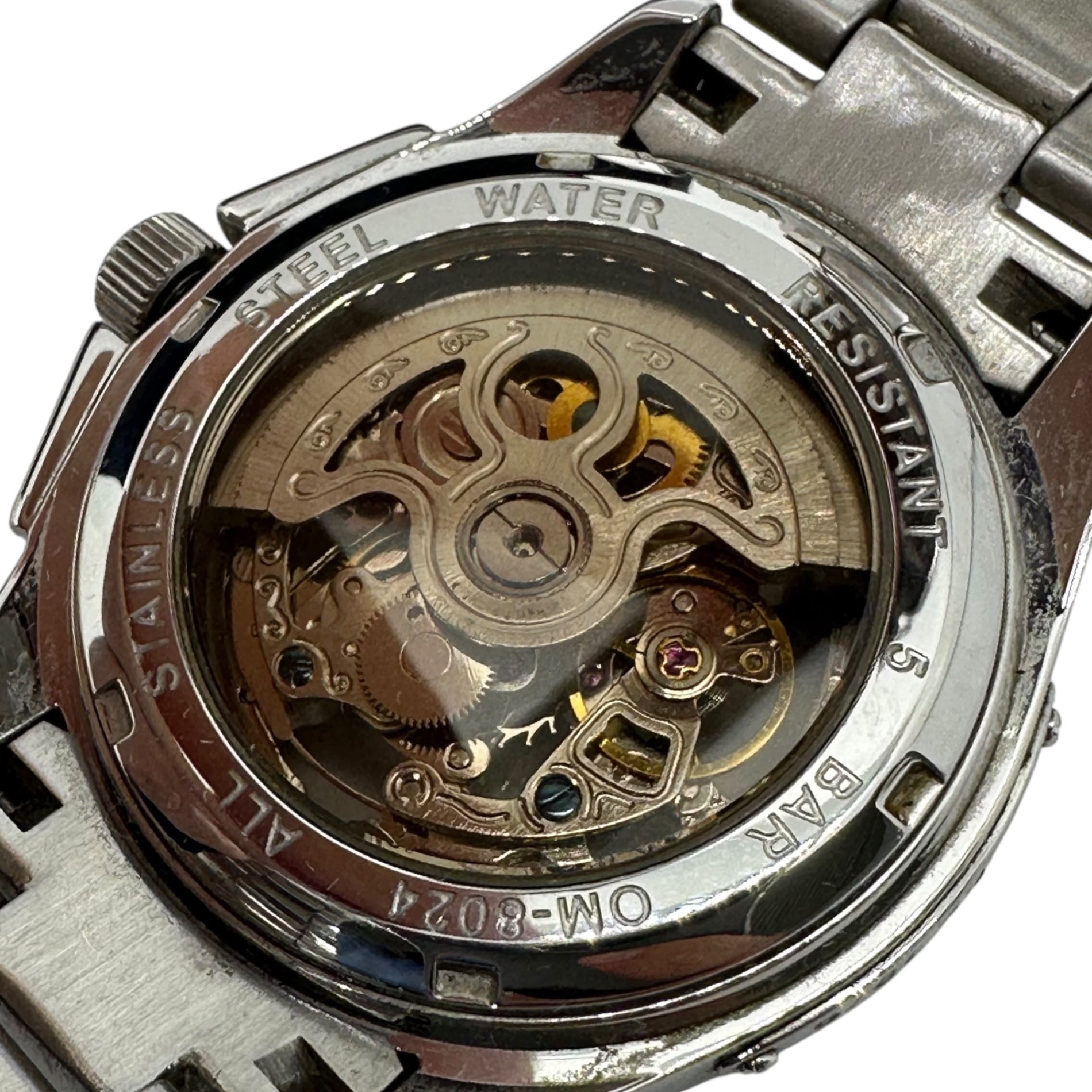 ORIENT EXPRESS(オリエントエクスプレス) Skeleton automatic watch スケルトン 自動巻き 腕時計 OM-8024 シルバー NOSTALGIE ISTANBUL 箱付 ウォッチ