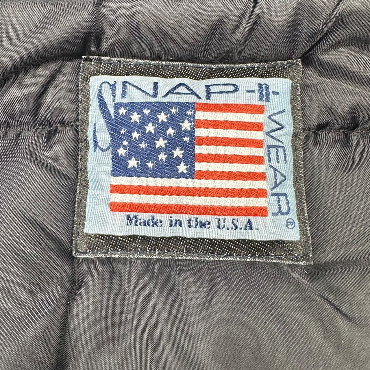 SNAP’N’WEAR(スナップンウェア) CHAMPION Patch Cotton Racing Jacket チャンピオン ワッペン 中綿 レーシング ジャケット L ネイビー