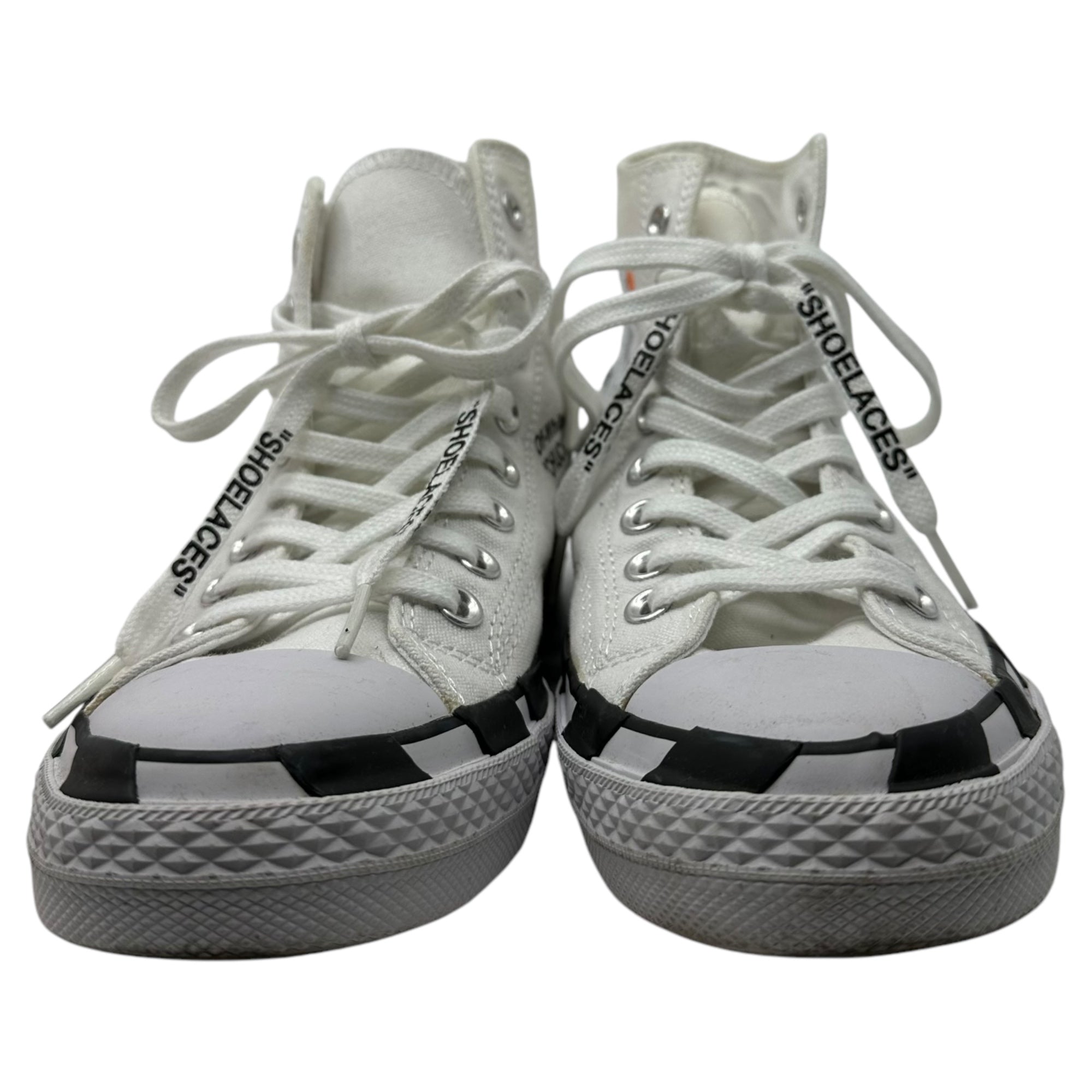 CONVERSE × OFF-WHITE(コンバース × オフホワイト) chuck taylor all star チャックテイラー オールスター スニーカー コラボ 163862C 25.5cm ホワイト×ブラック