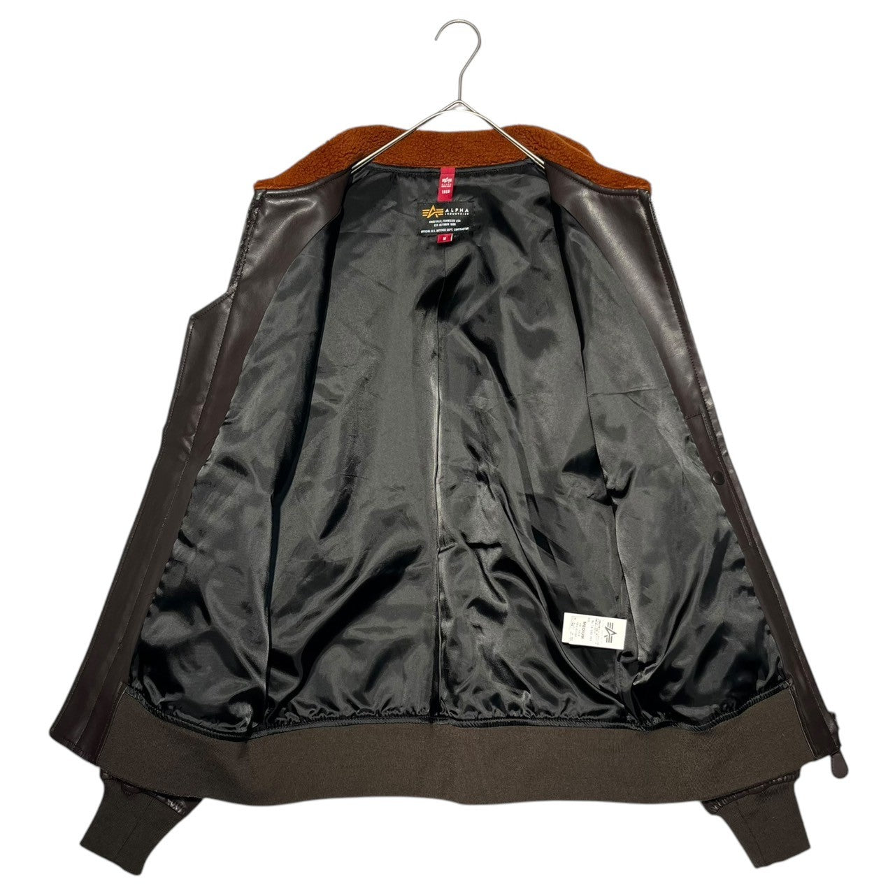 ALPHA INDUSTRIES(アルファ インダストリーズ) faux leather blouson フェイク レザー ブルゾン ジャケット 合皮 TA1549-068 M ブルゾン